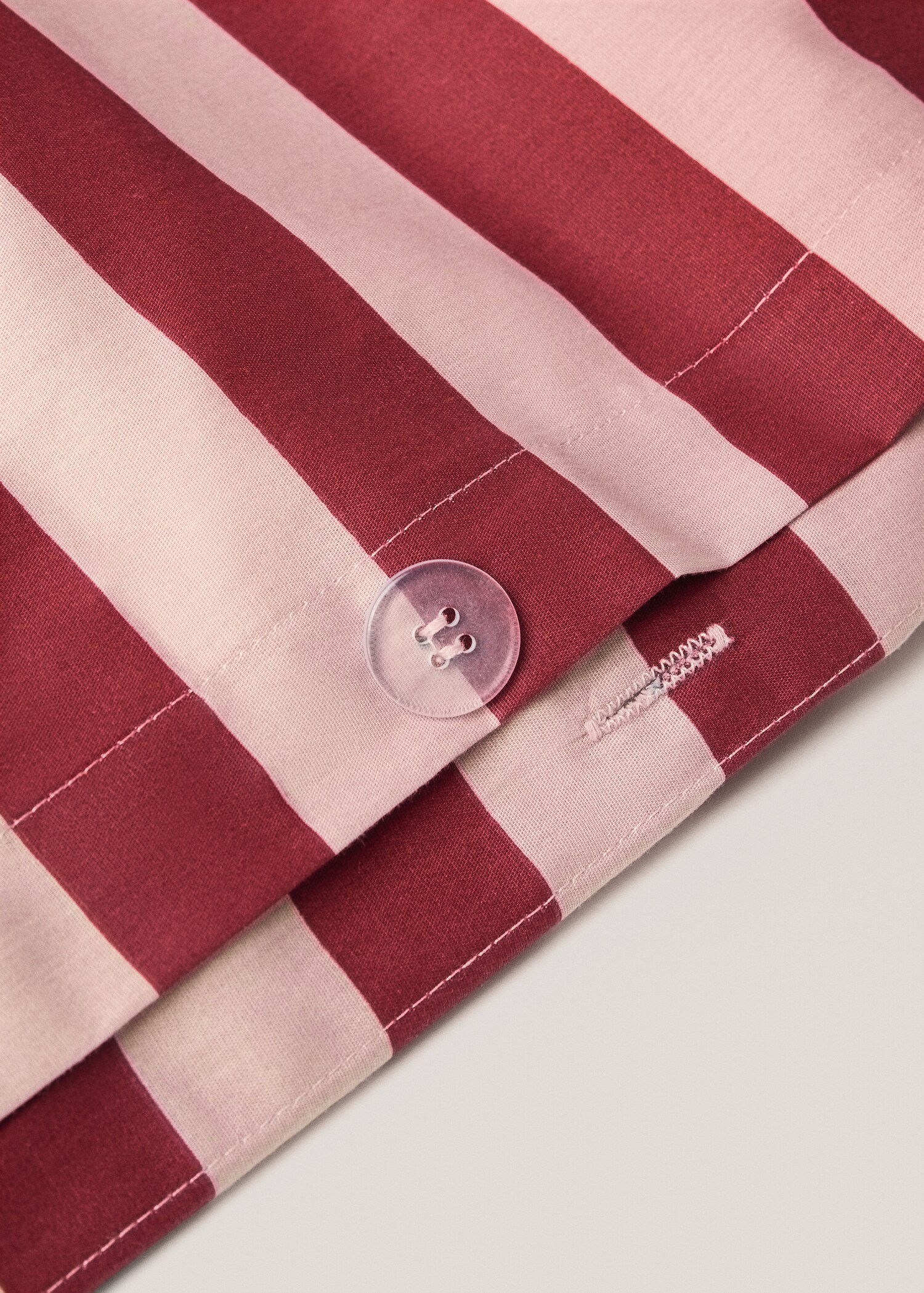 Percale cotton Kodak-striped duvet cover for 180cm bed - Details of the article 1