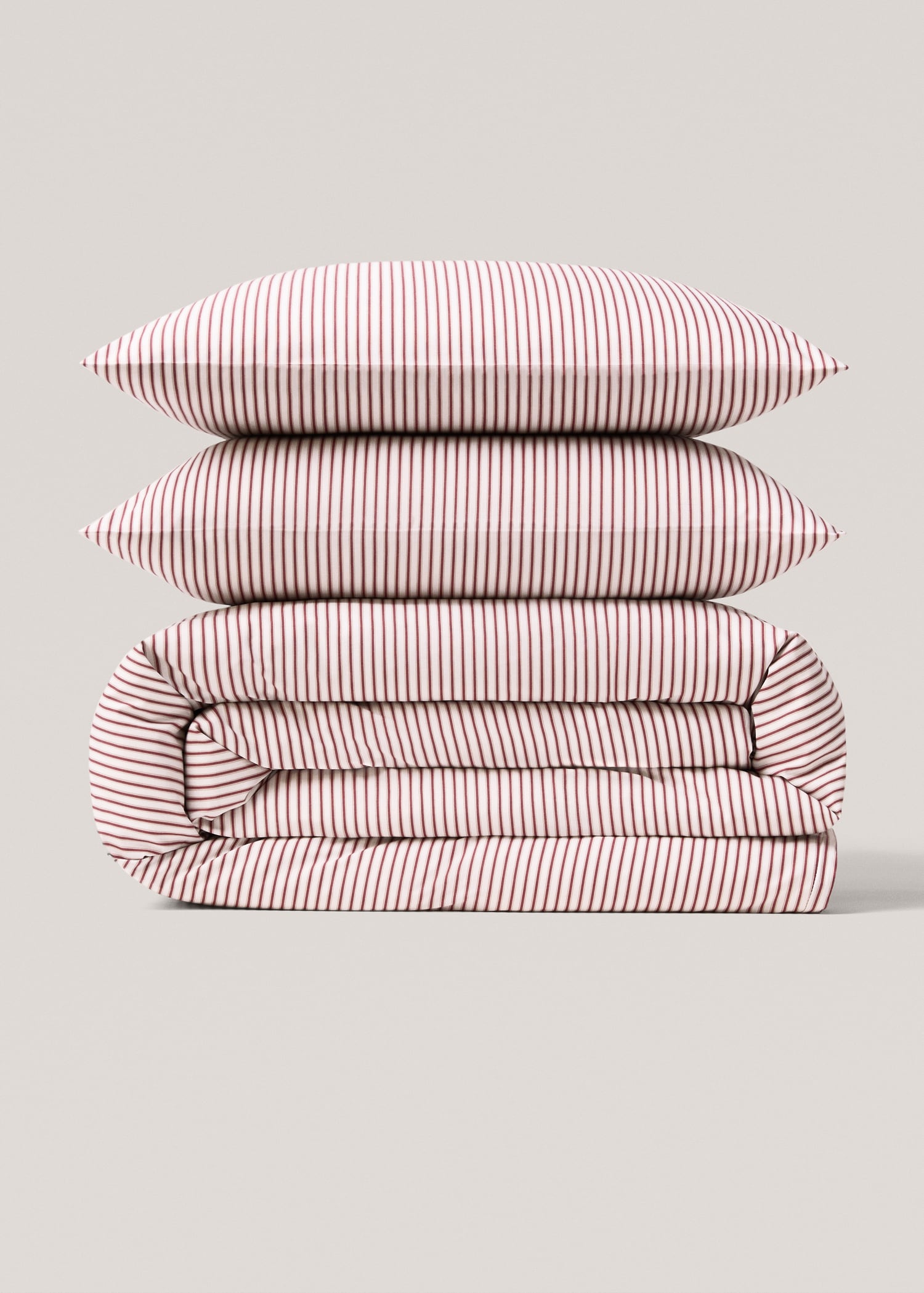 Percale cotton striped duvet cover for 150 cm bed - Article without model