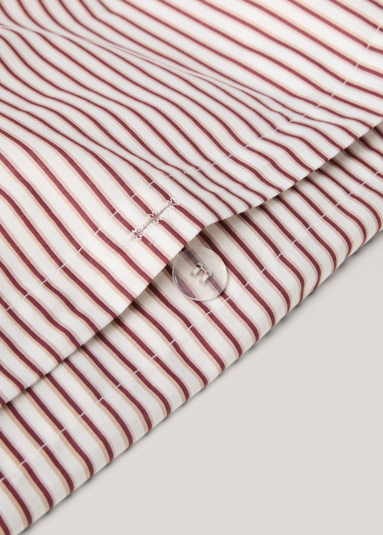 Percale cotton striped duvet cover for 150 cm bed - Details of the article 1