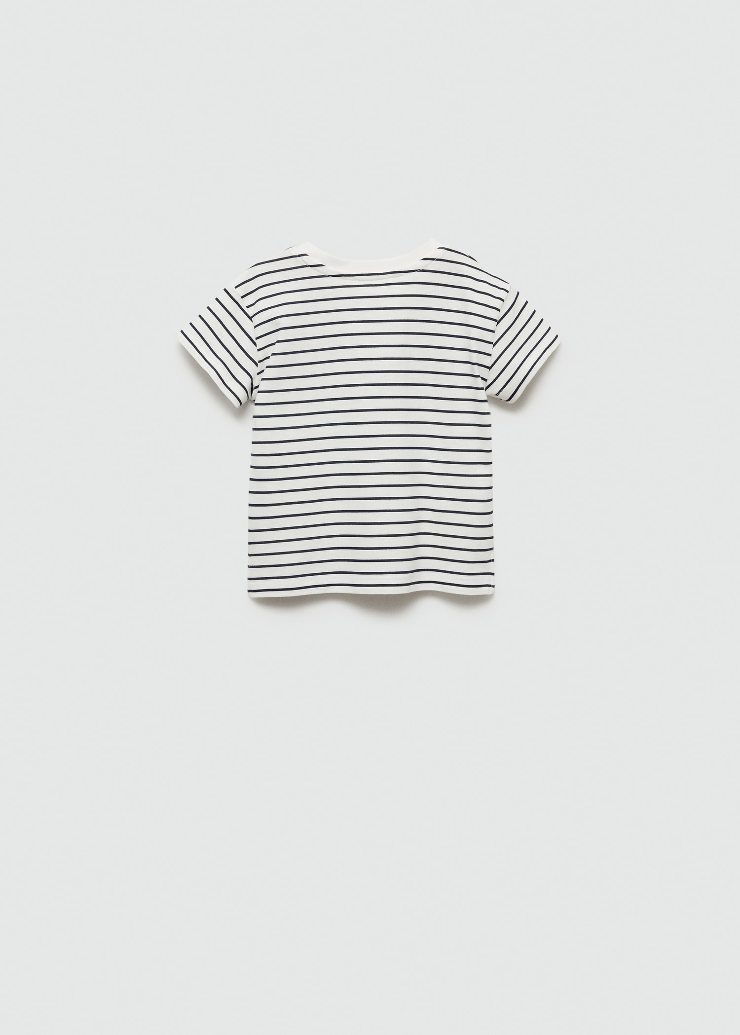 Striped cotton T-shirt - Reverse of the article