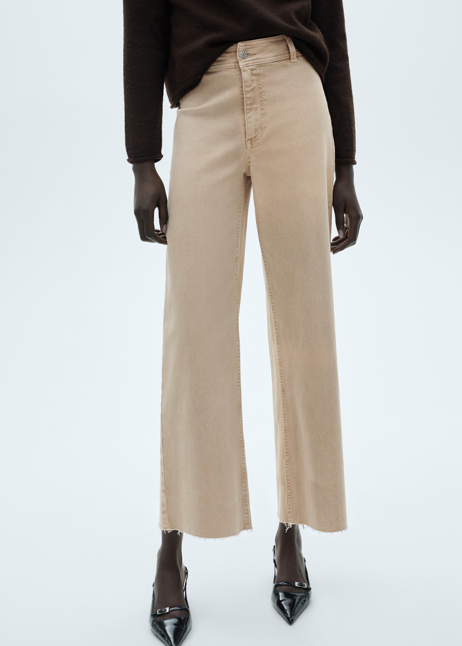 Jean style jupe-culotte Catherin taille haute - Plan moyen