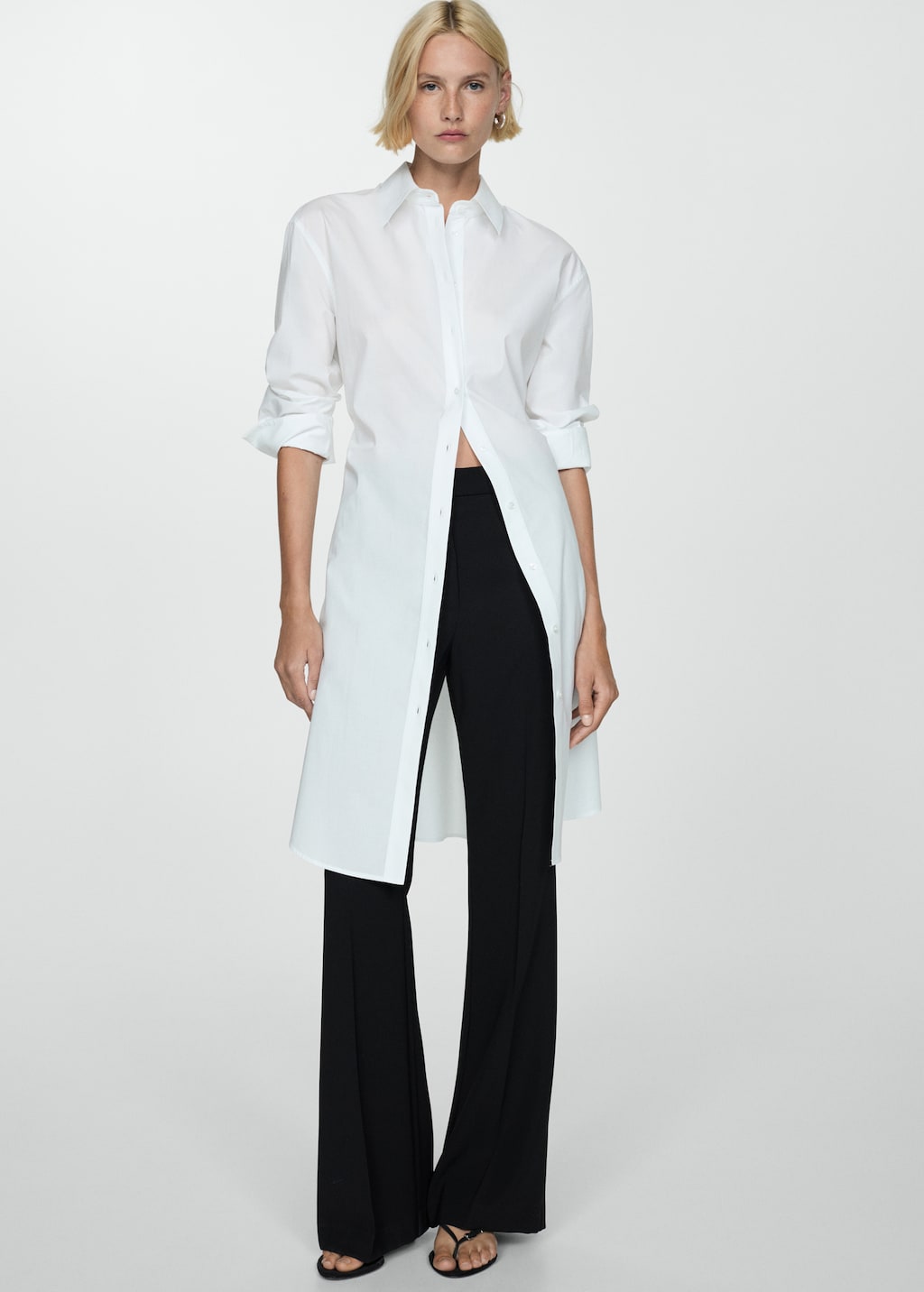 Lange blouse met strik