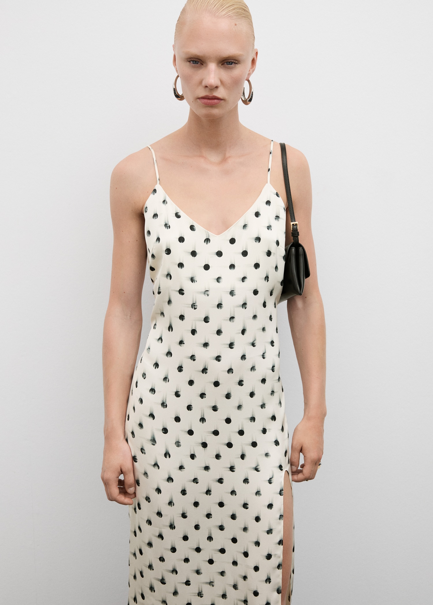 Printed cut-out detail dress - Medium plane