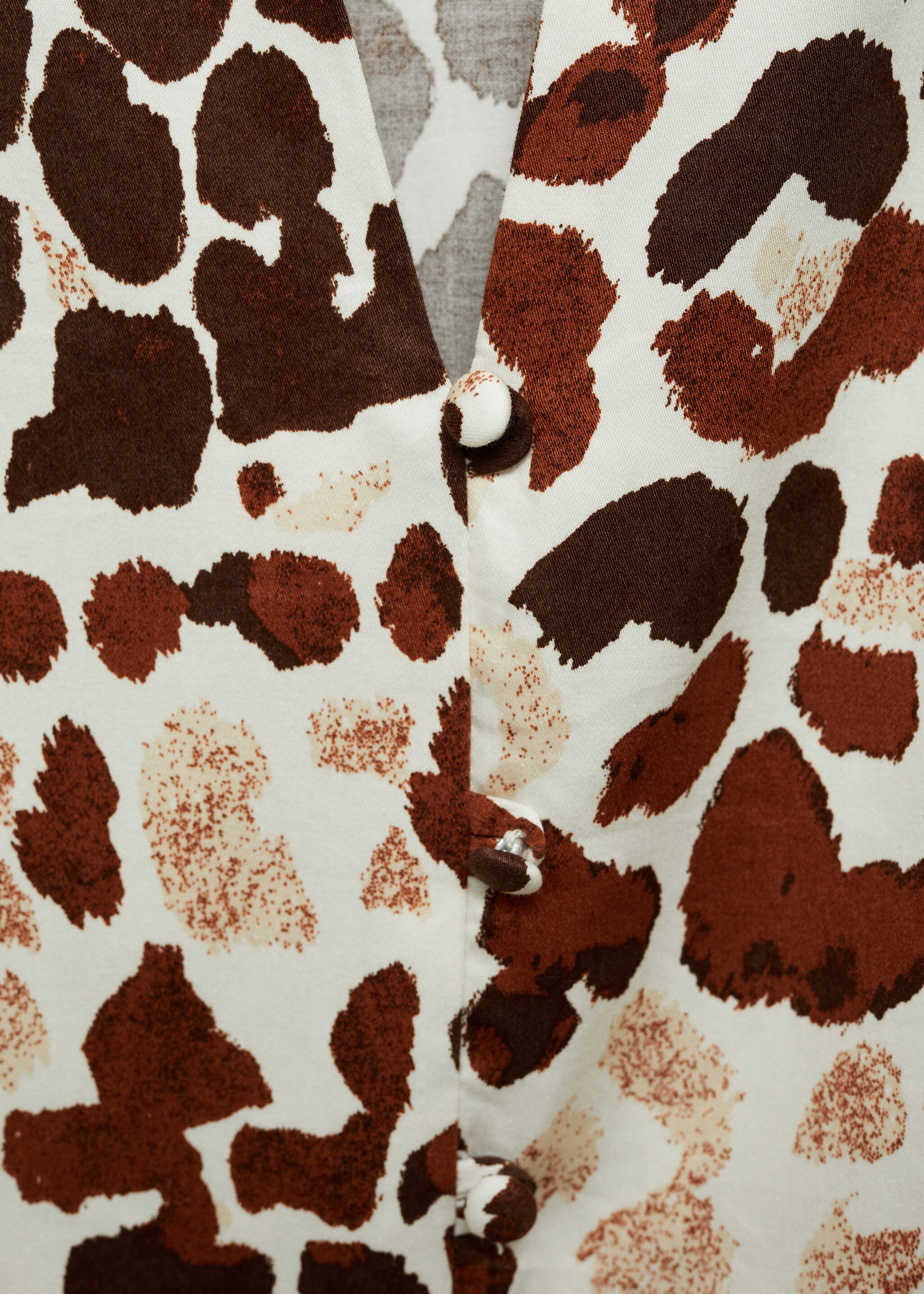 Animal-print dress with bow - Details of the article 0