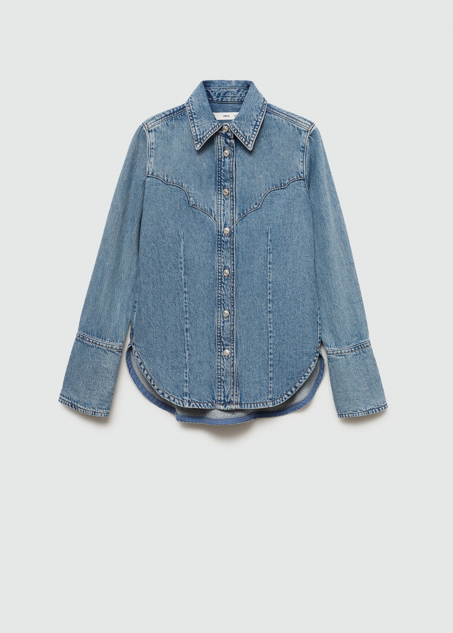 Denim shirt with seams - Article without model