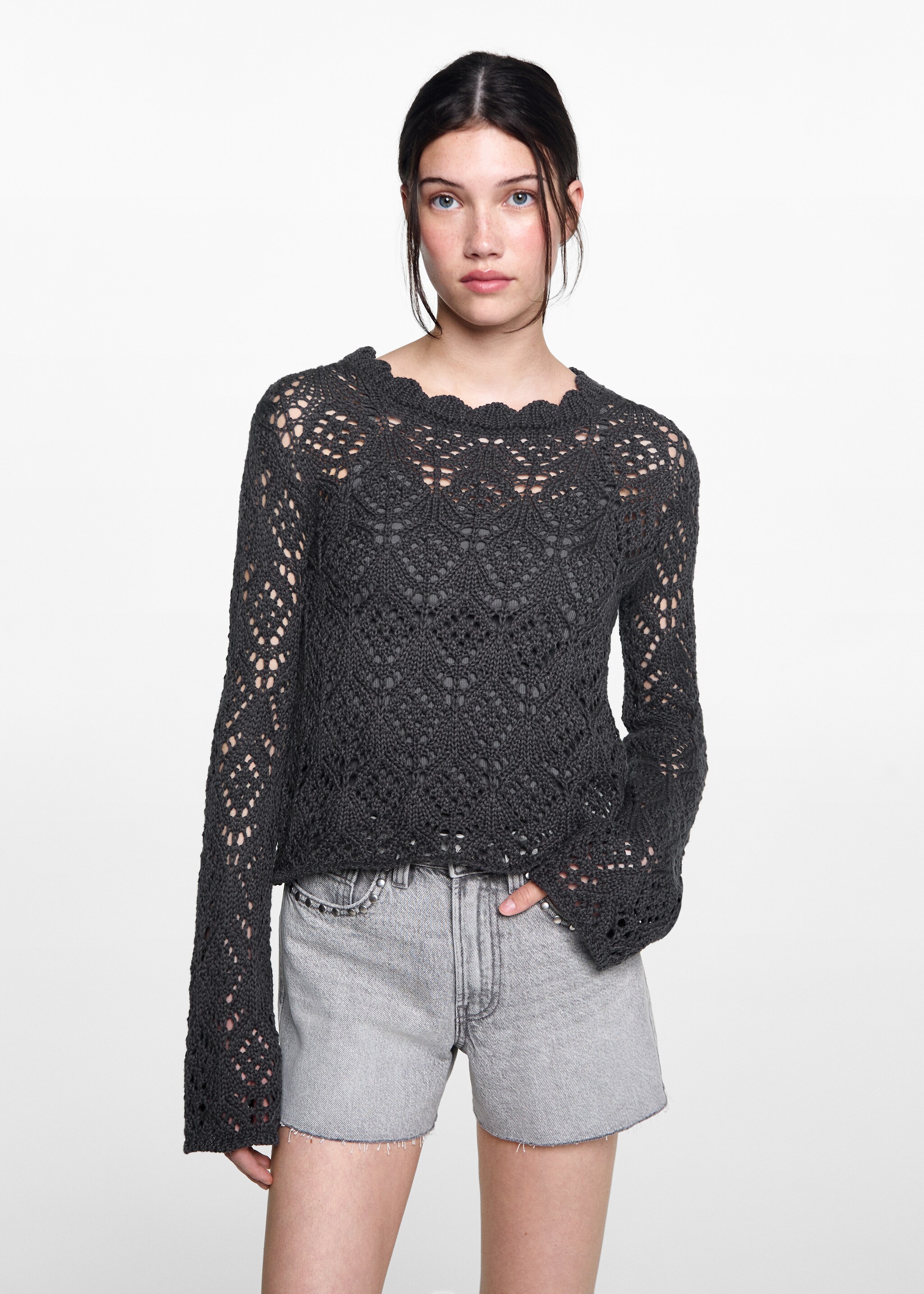 Openwork knit sweater - Medium plane