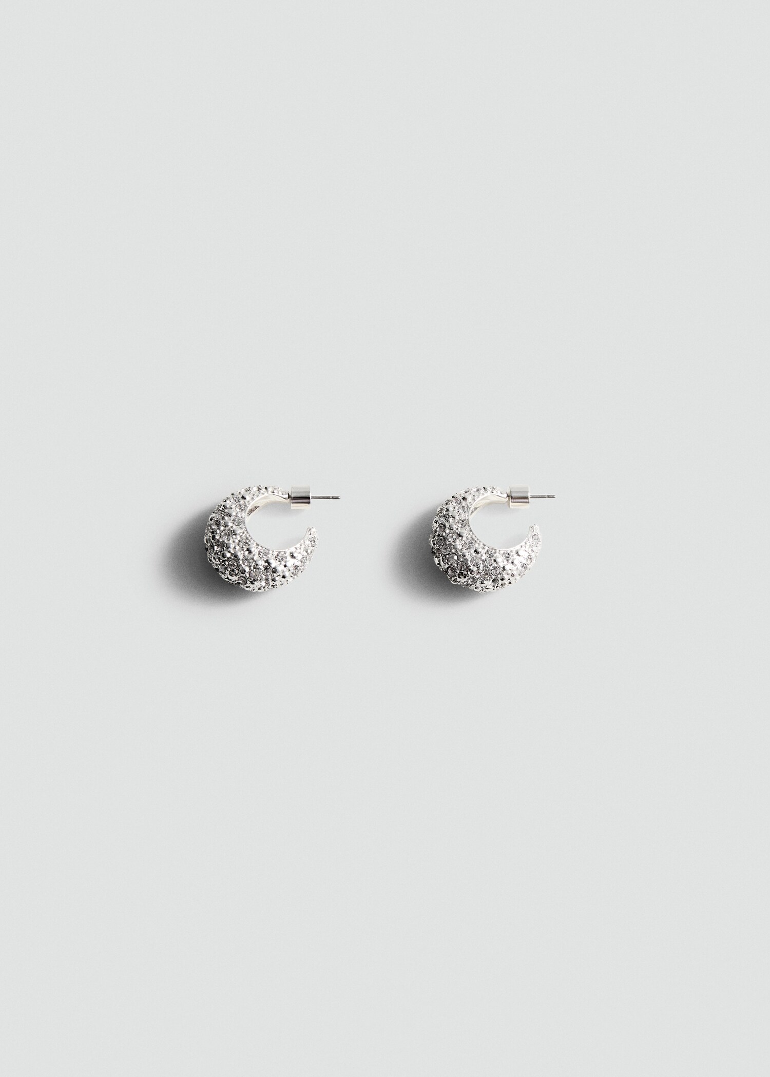 Rhinestone hoop earrings - Article without model