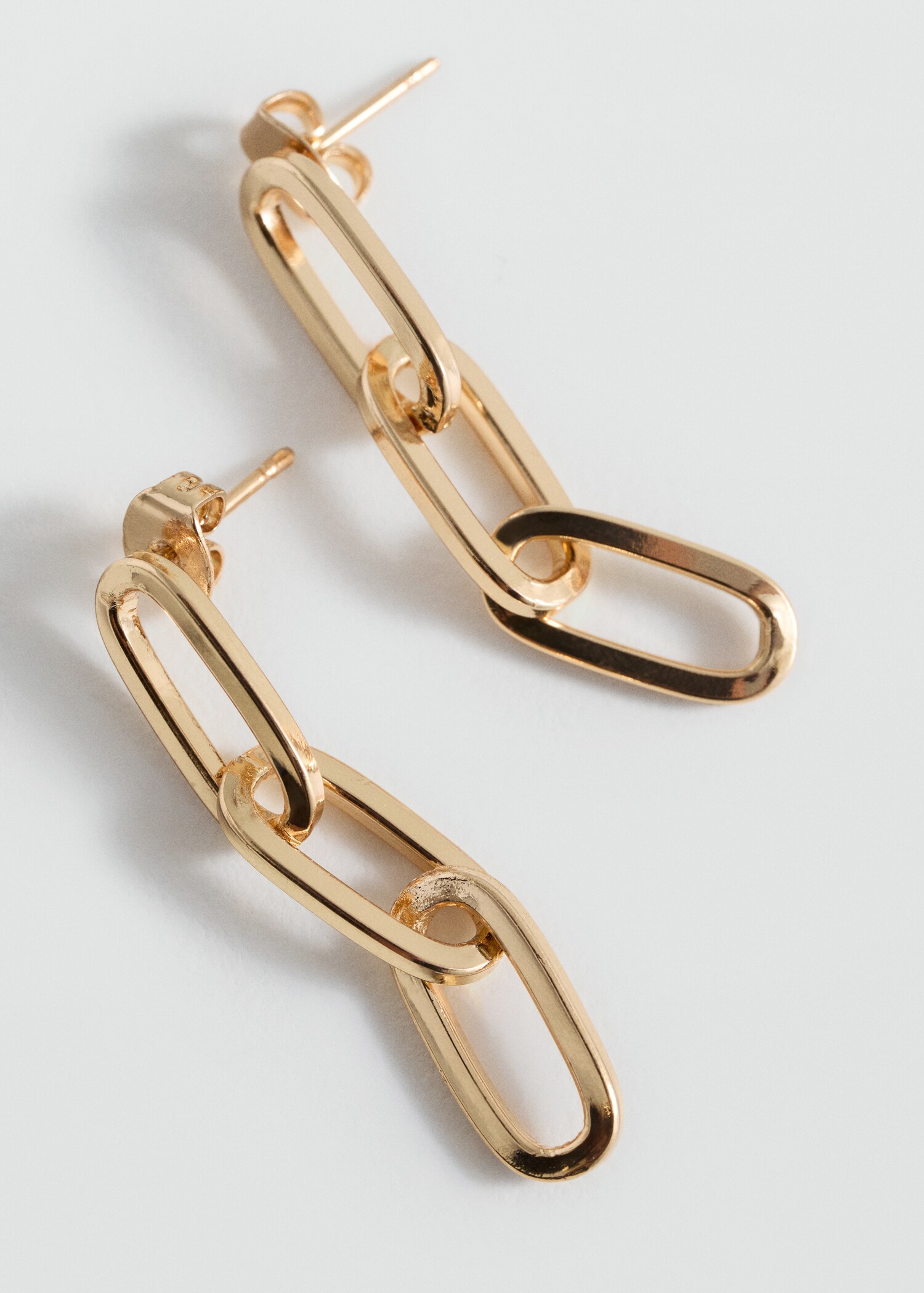 Long-bead chain earrings - Medium plane