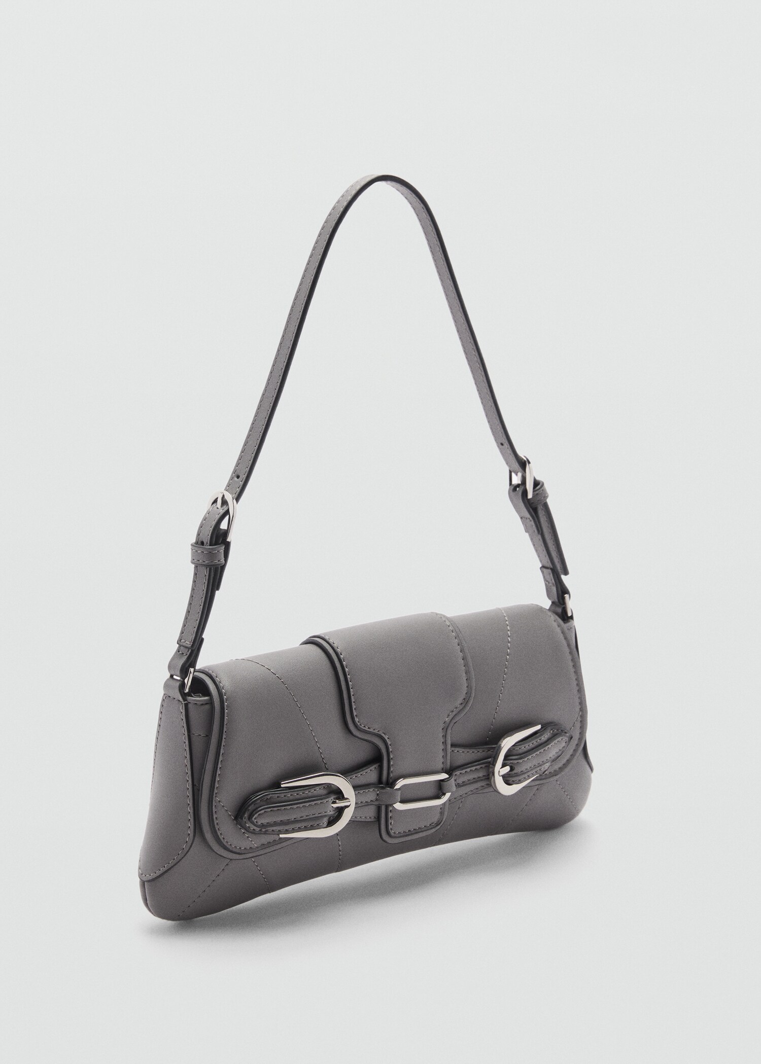 Shoulder bag with buckles detail - Medium plane
