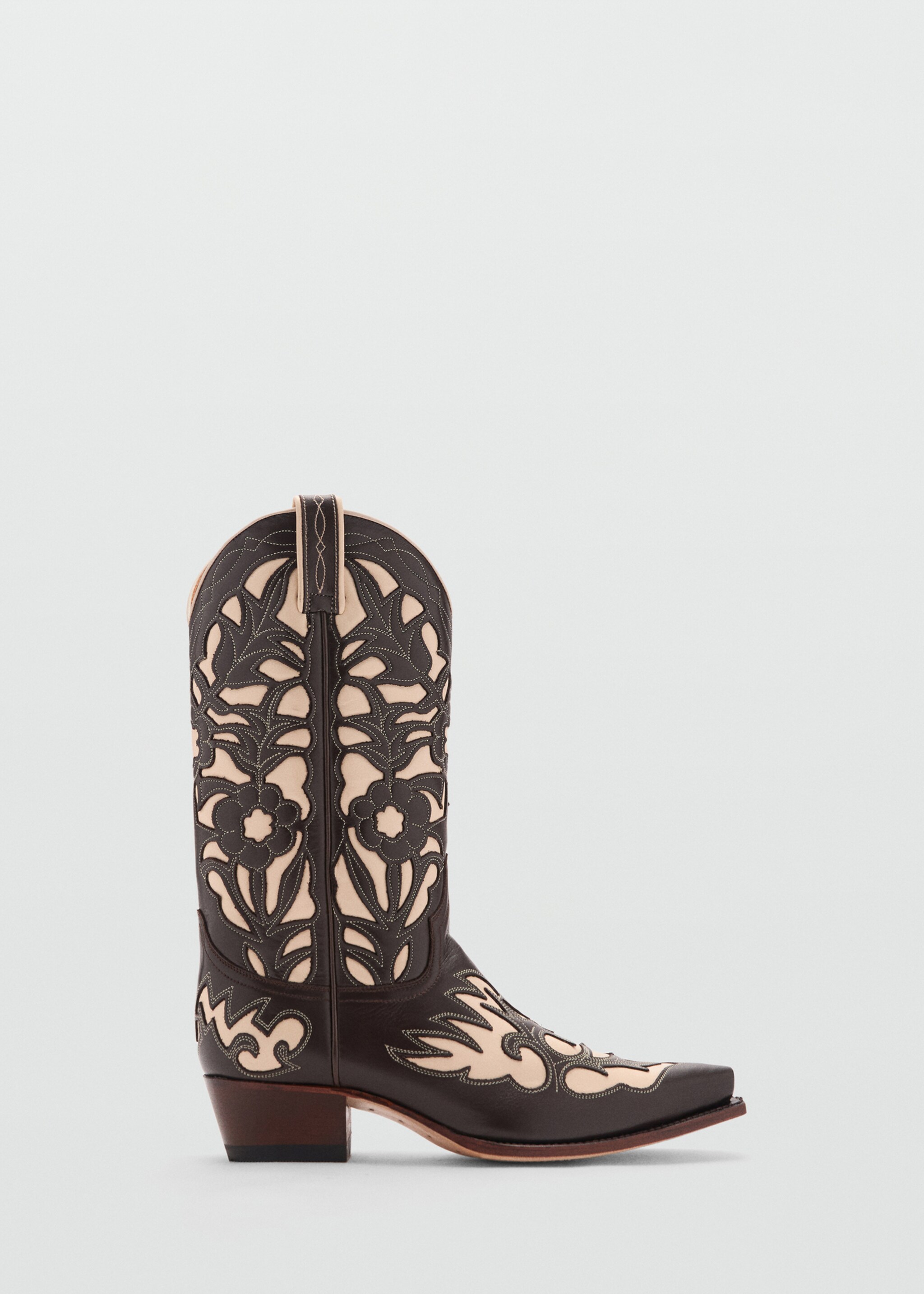 Bottes cuir cow-boy bicolores - Article sans modèle