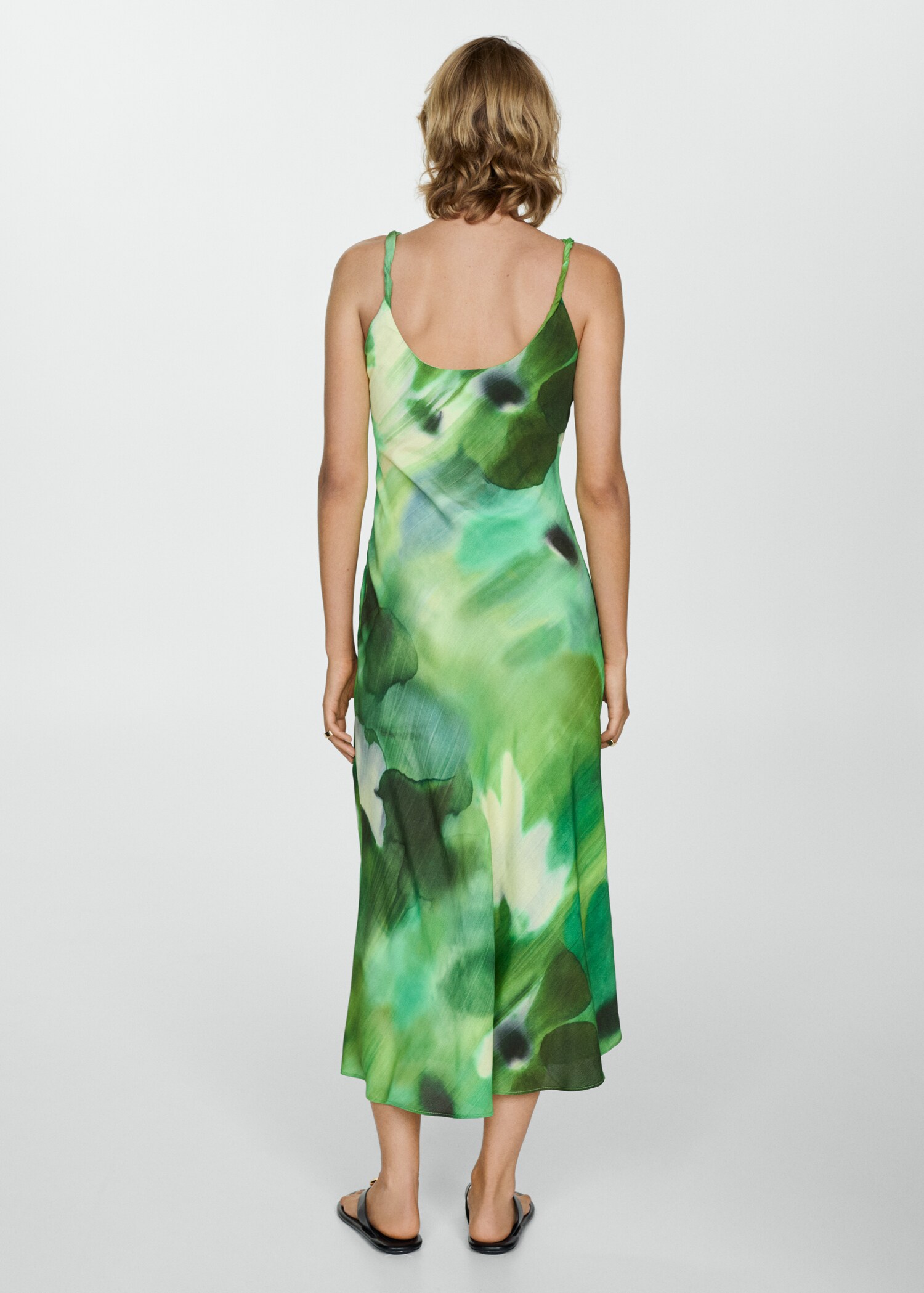 Printed dress with draped detail - Reverse of the article
