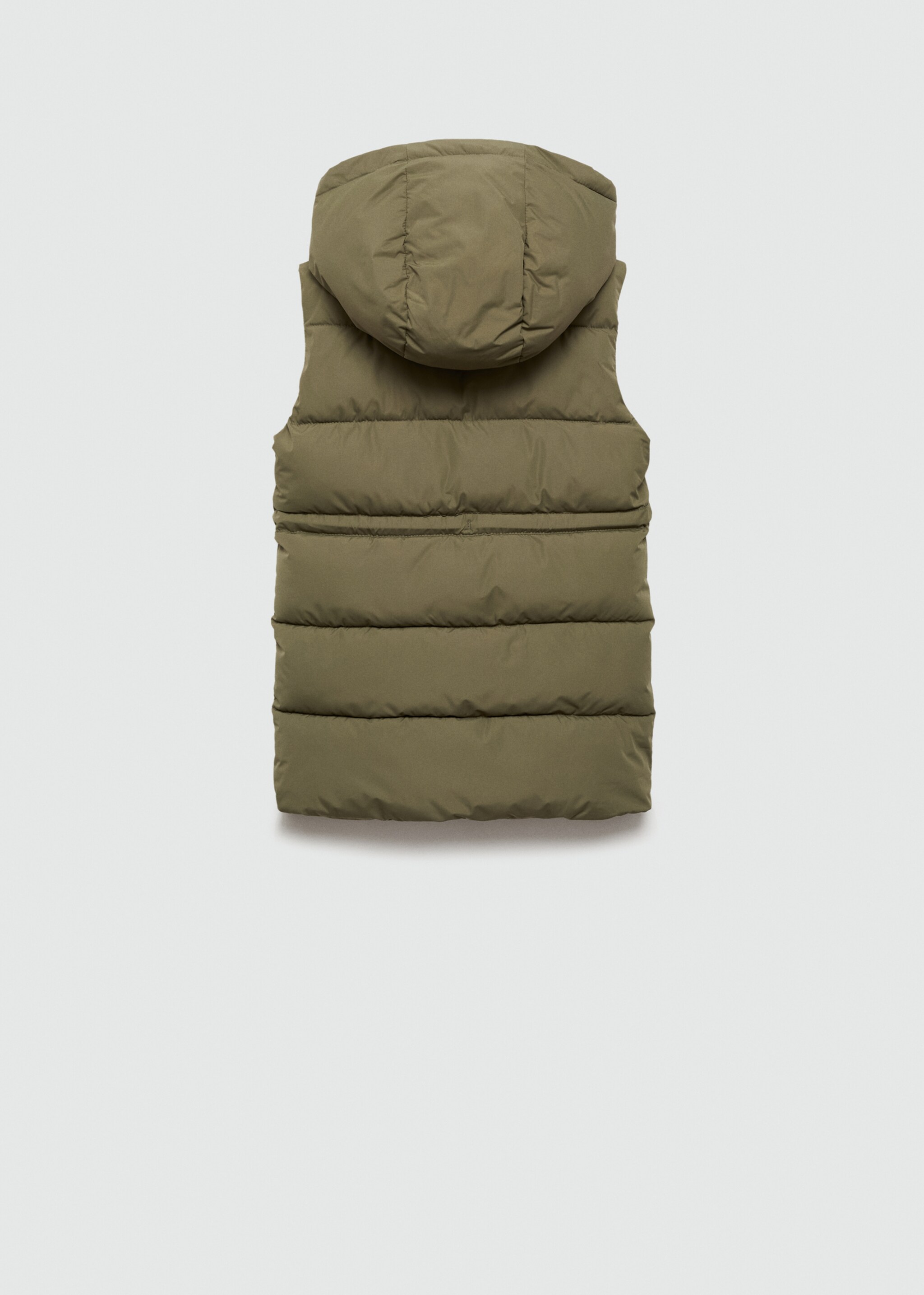 Long quilted gilet - Reverse of the article