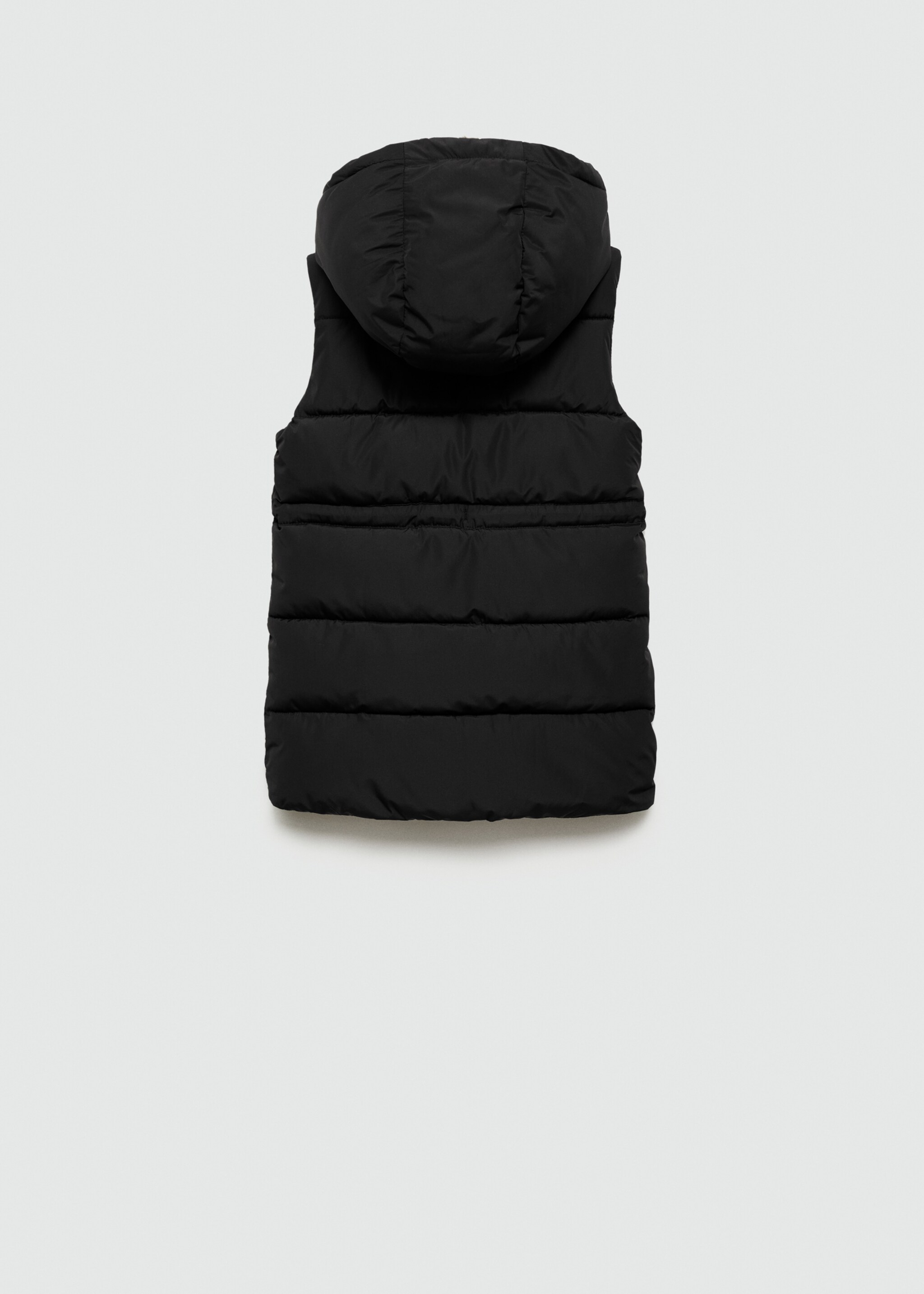 Long quilted gilet - Reverse of the article