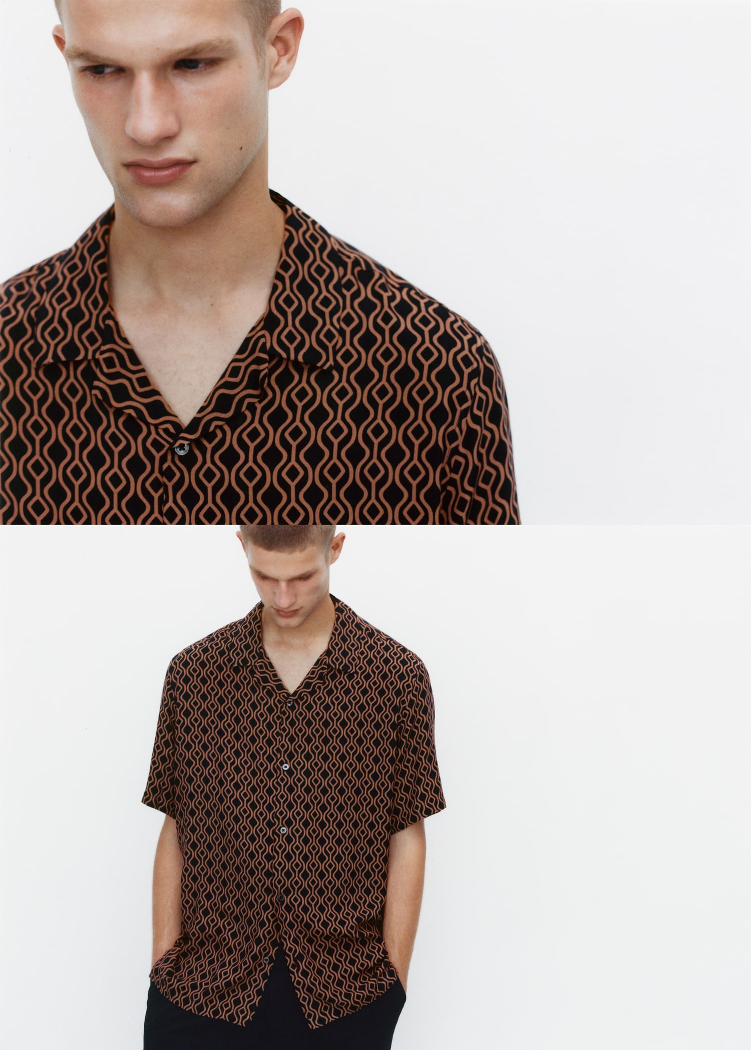 Printed fluid regular-fit shirt - Details of the article 5