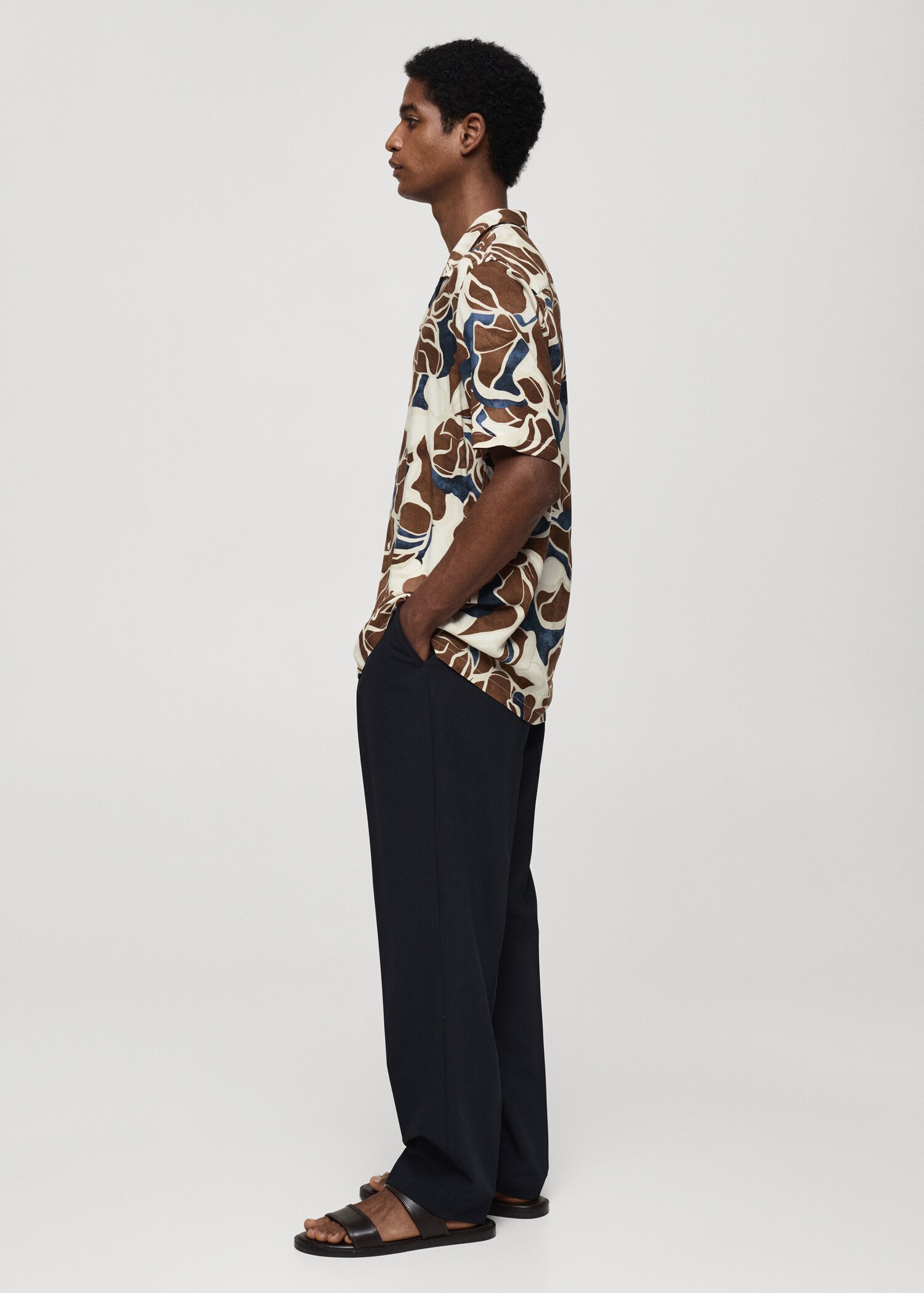Printed fluid regular-fit shirt - Details of the article 2