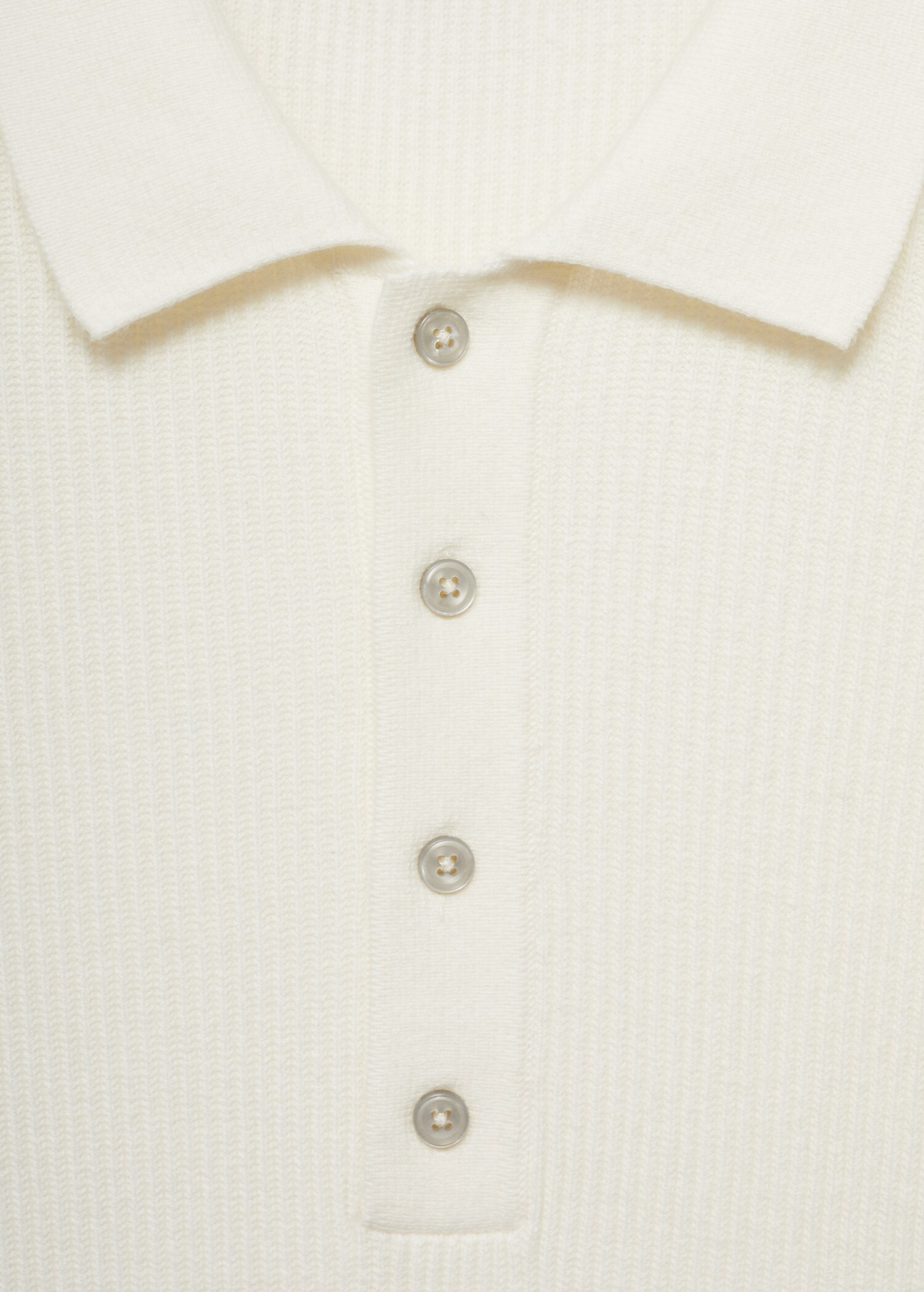Pull-over polo coton mélangé maille côtelée - Détail de l'article 8
