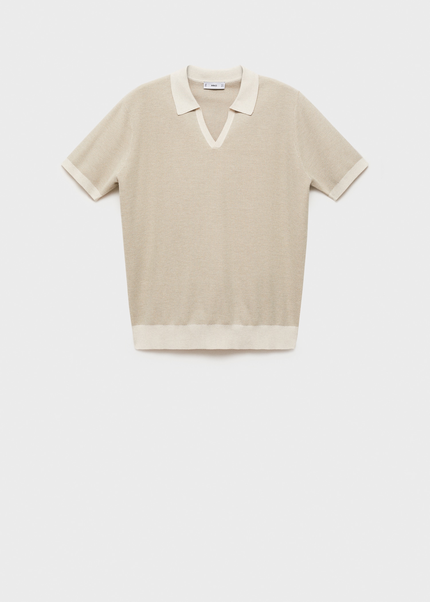 Structured polo shirt with contrasting trims - Article without model