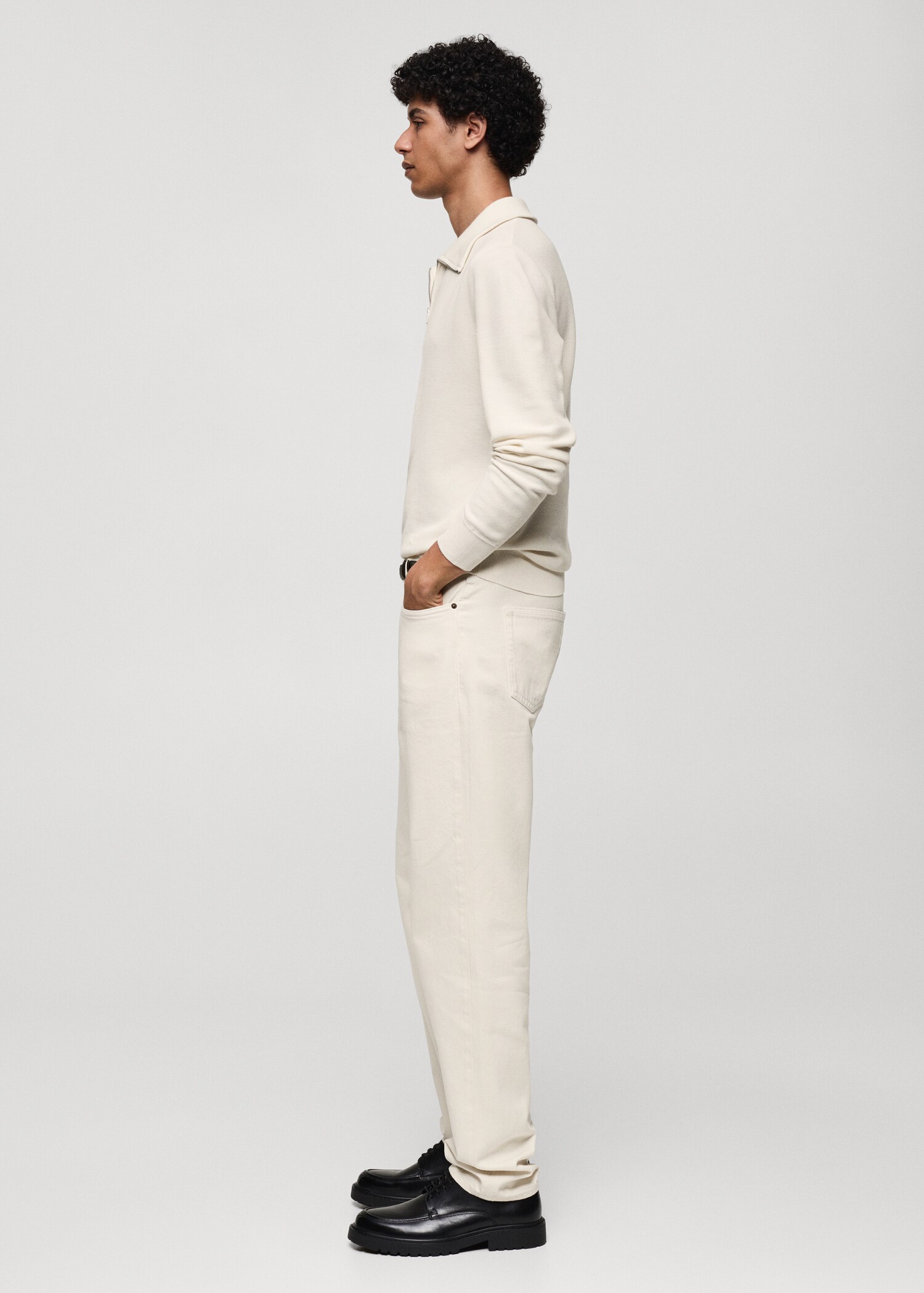 Pull-over structuré col polo zippé - Détail de l'article 2