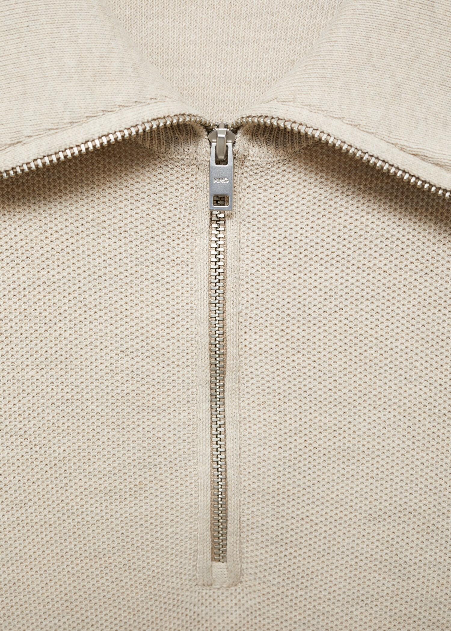Pull-over structuré col polo zippé - Détail de l'article 8