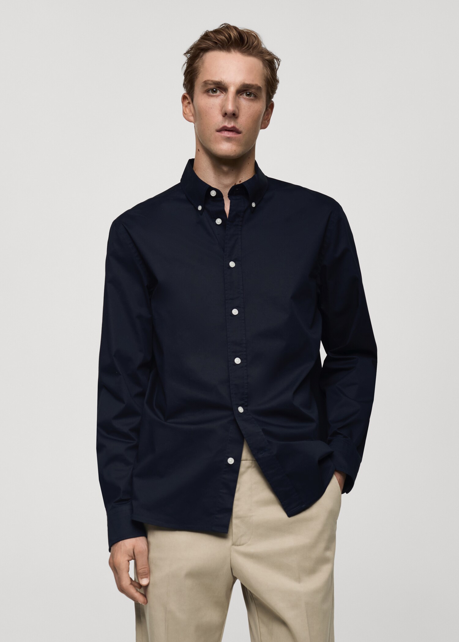 Regular fit cotton shirt - Medium plane