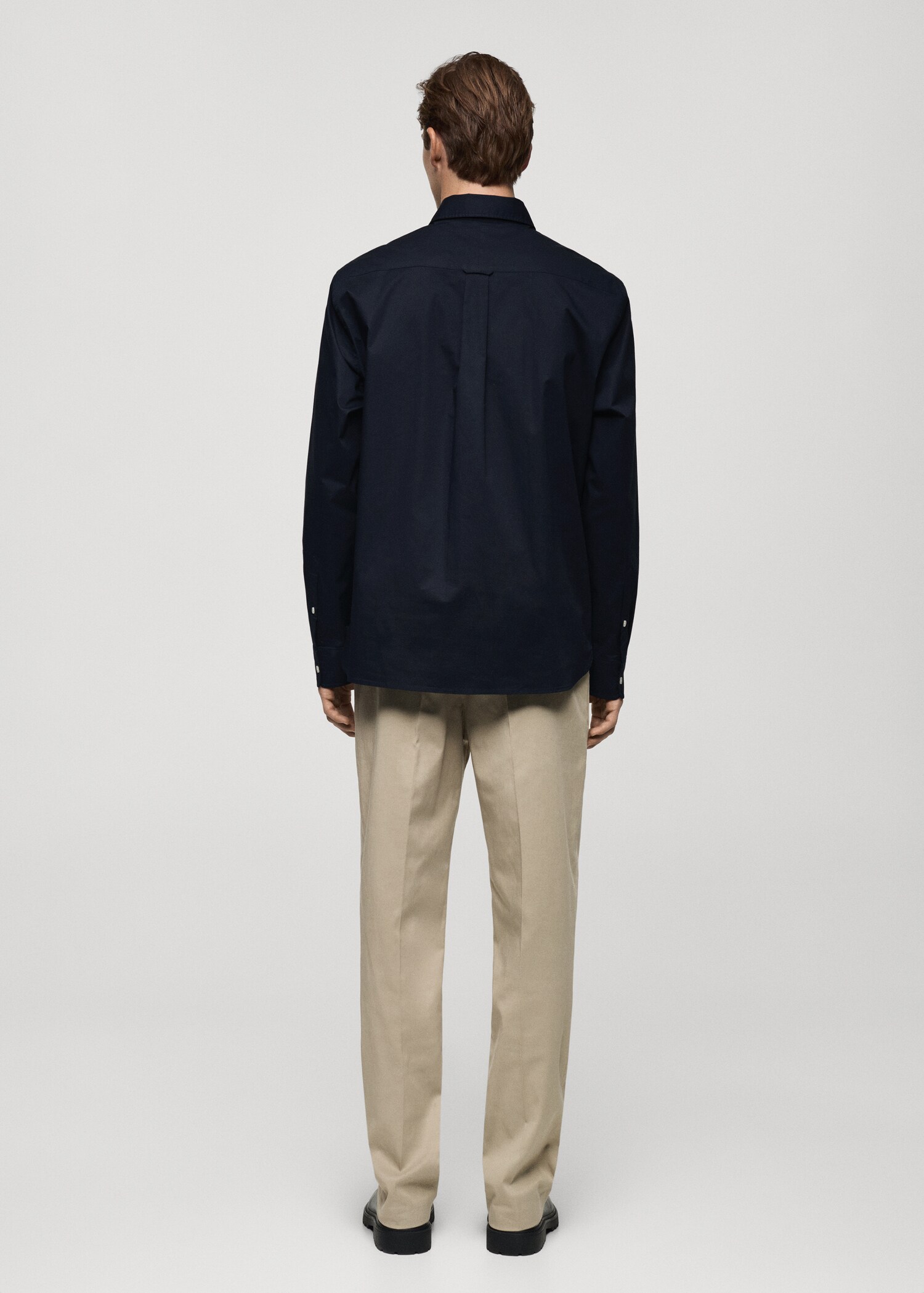 Regular fit cotton shirt - Reverse of the article