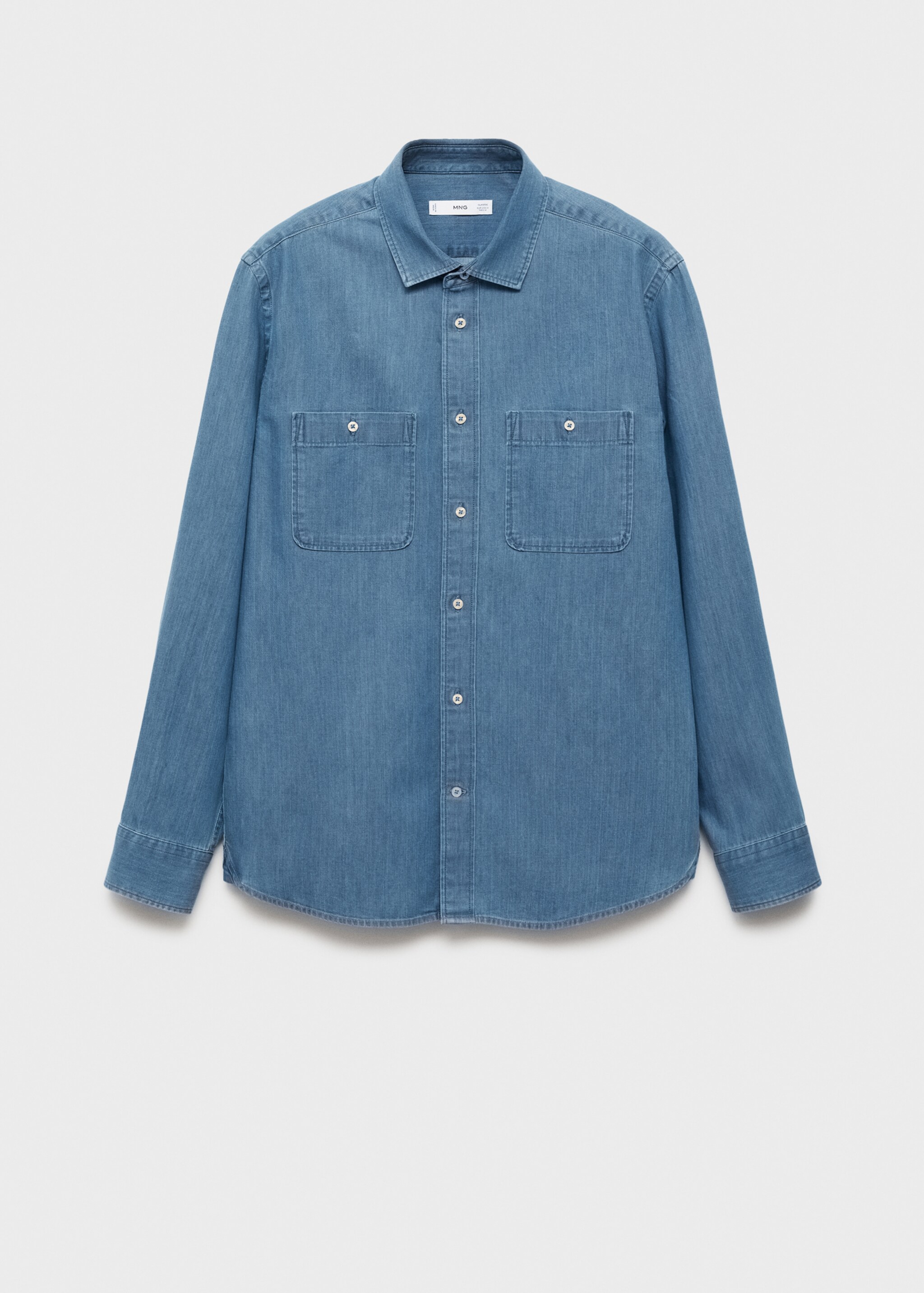 Denim regular-fit overhemdjasje met zakken - Artikel zonder model