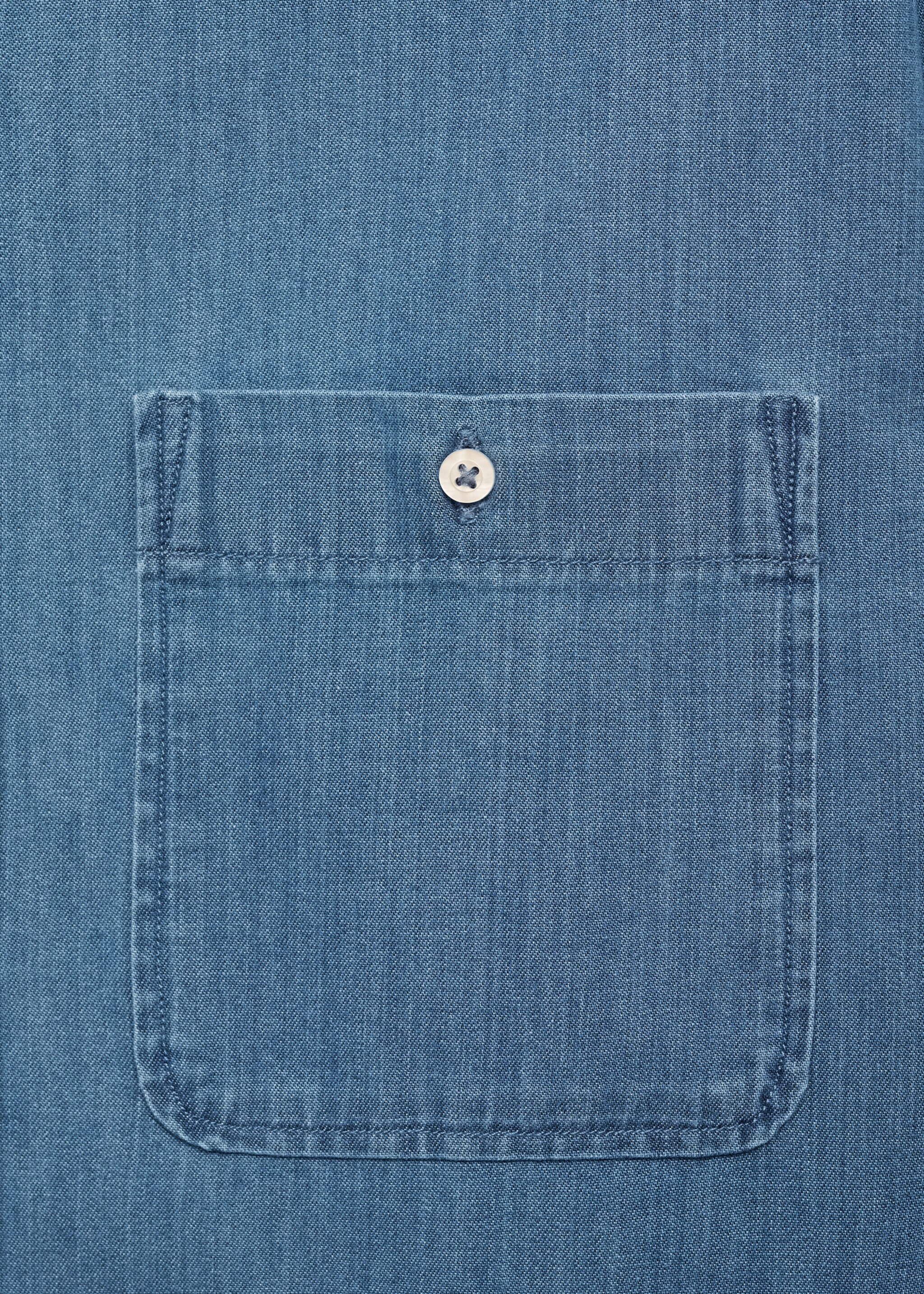 Denim regular-fit overhemdjasje met zakken - Detail van het artikel 0