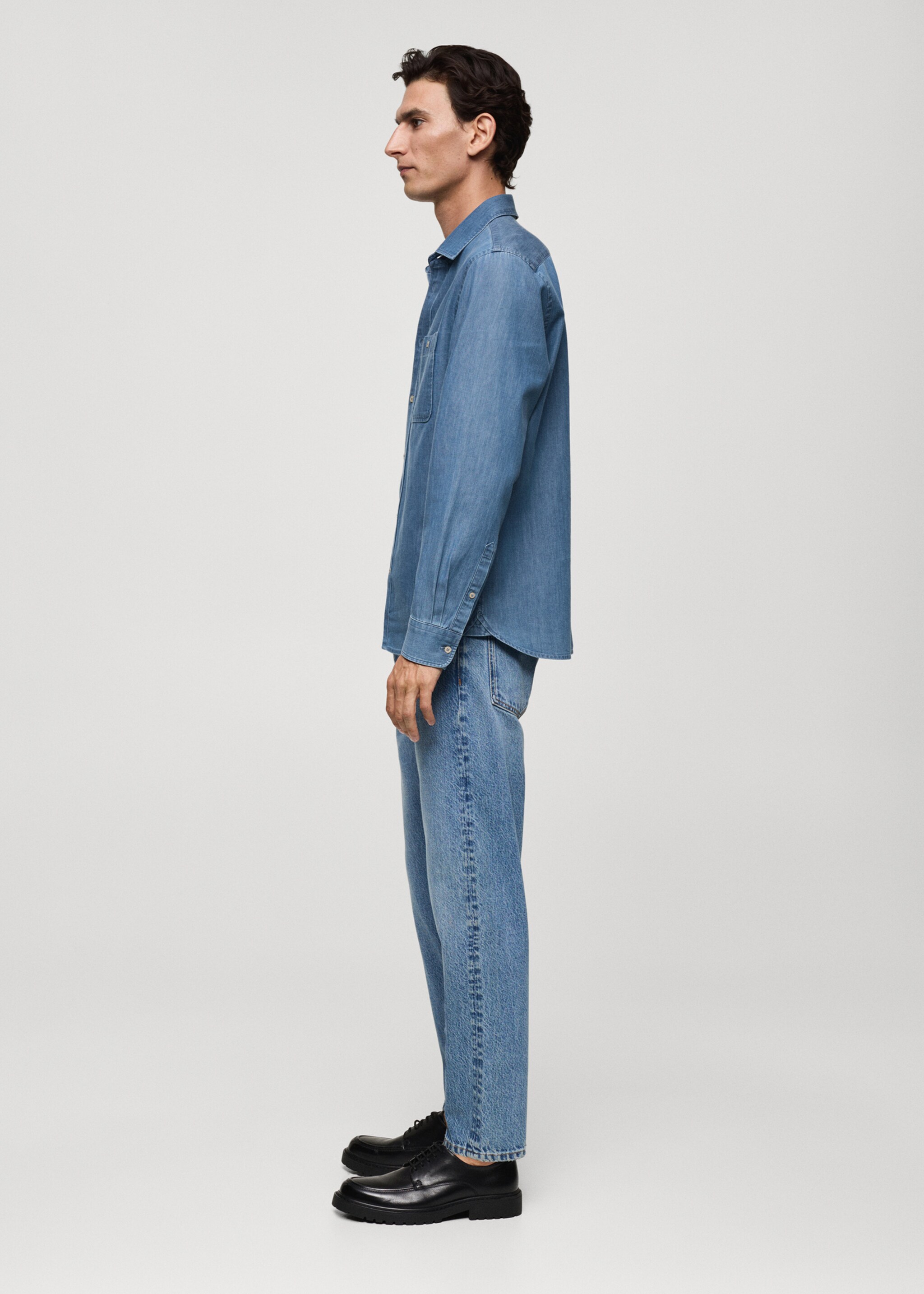Denim regular-fit overhemdjasje met zakken - Detail van het artikel 2