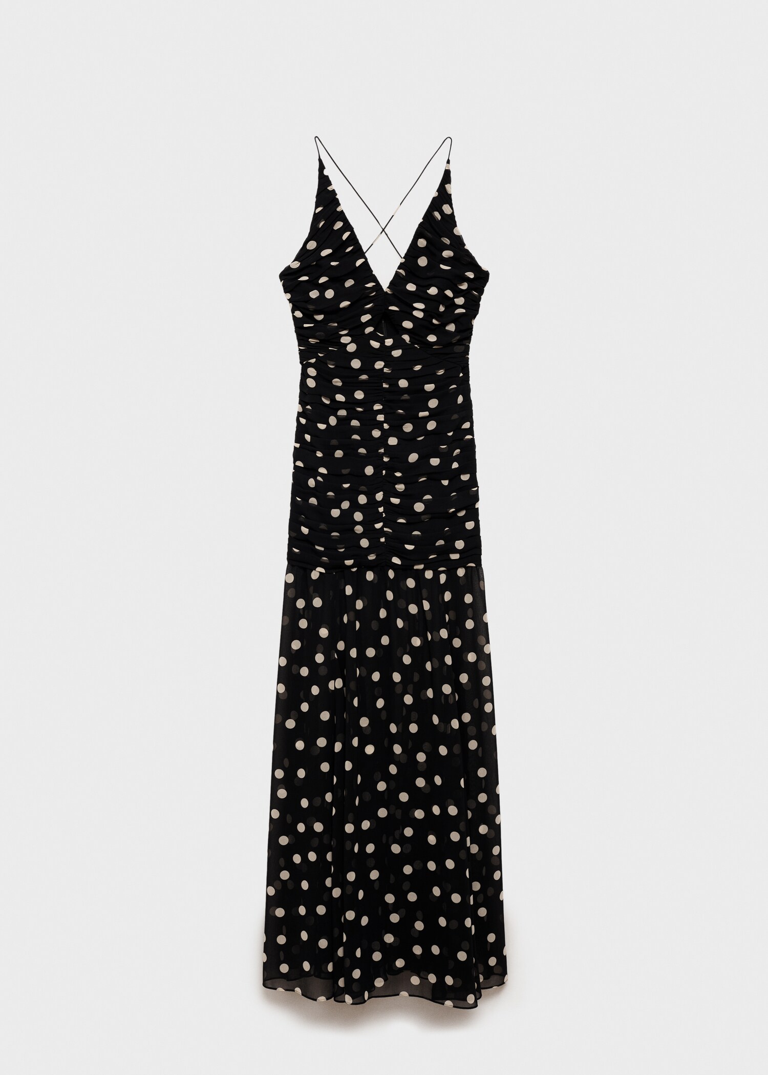 Vestido drapeado lunares - Artículo sin modelo