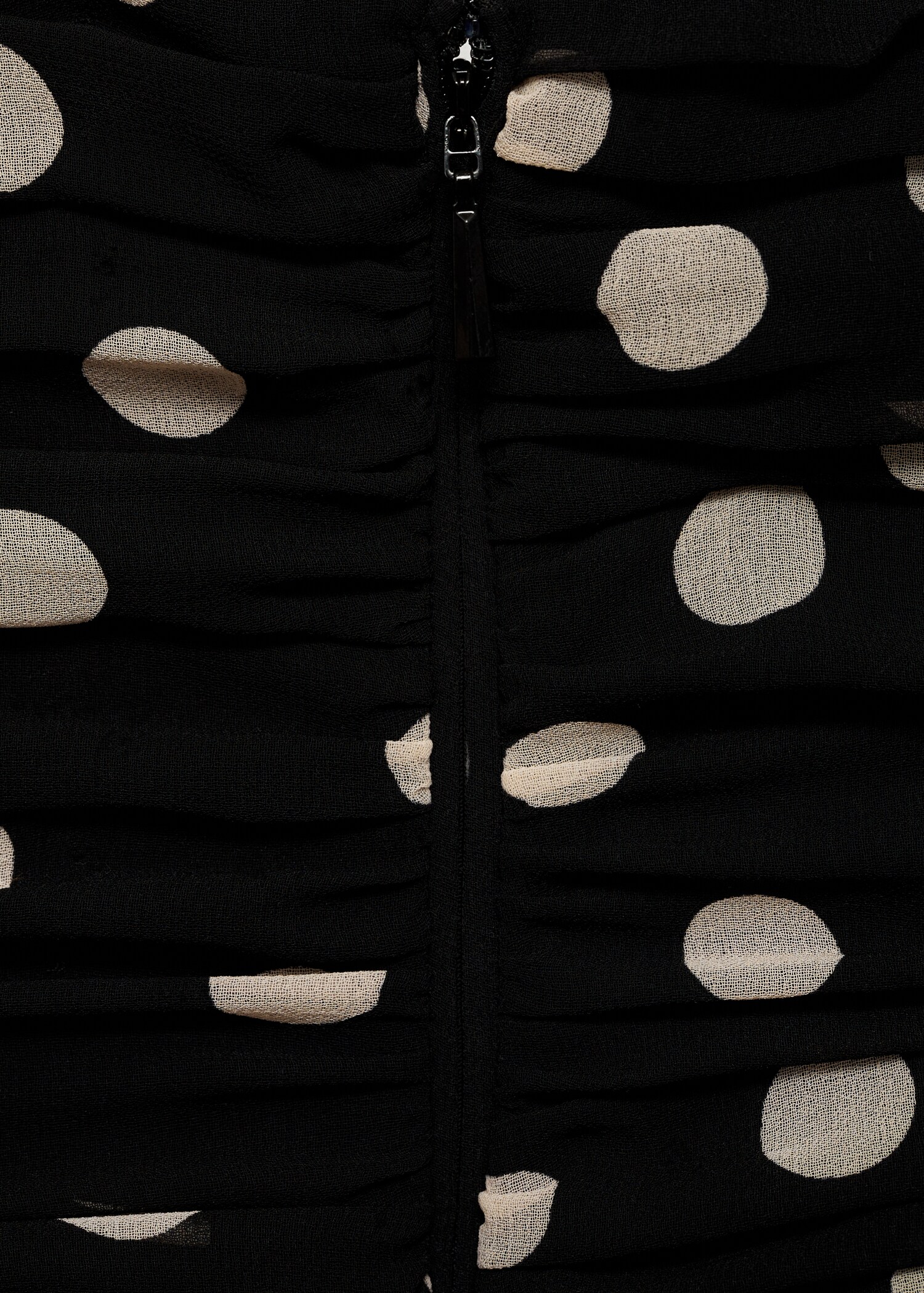 Vestido drapeado lunares - Detalle del artículo 0