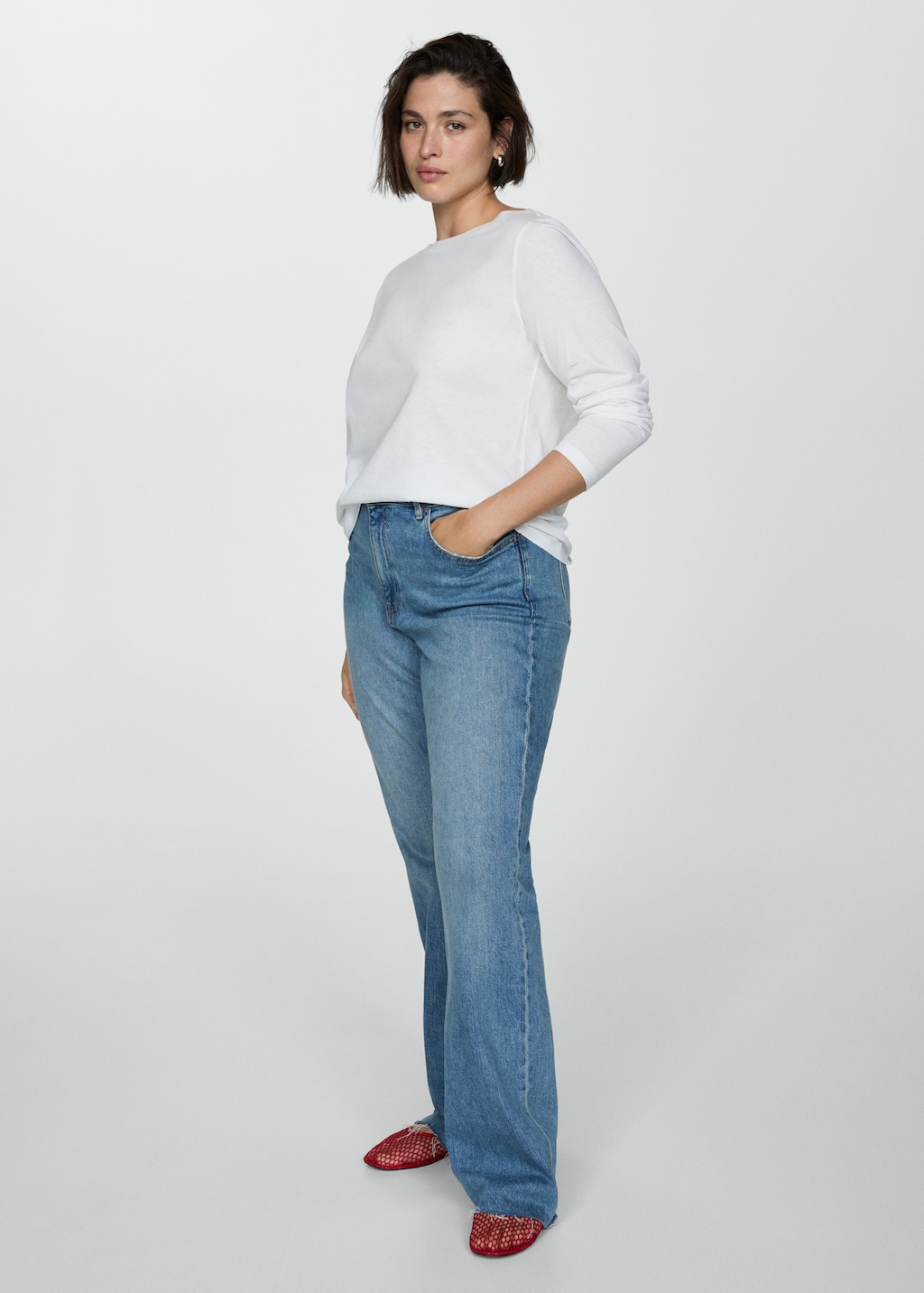 韓国 スリット Tシャツ 長袖 [ROCKCAKE] CUTOUT BOAT NECK TOP Womens One Shoulder Tops Boat Neck Twist Long Sleeve Shirts