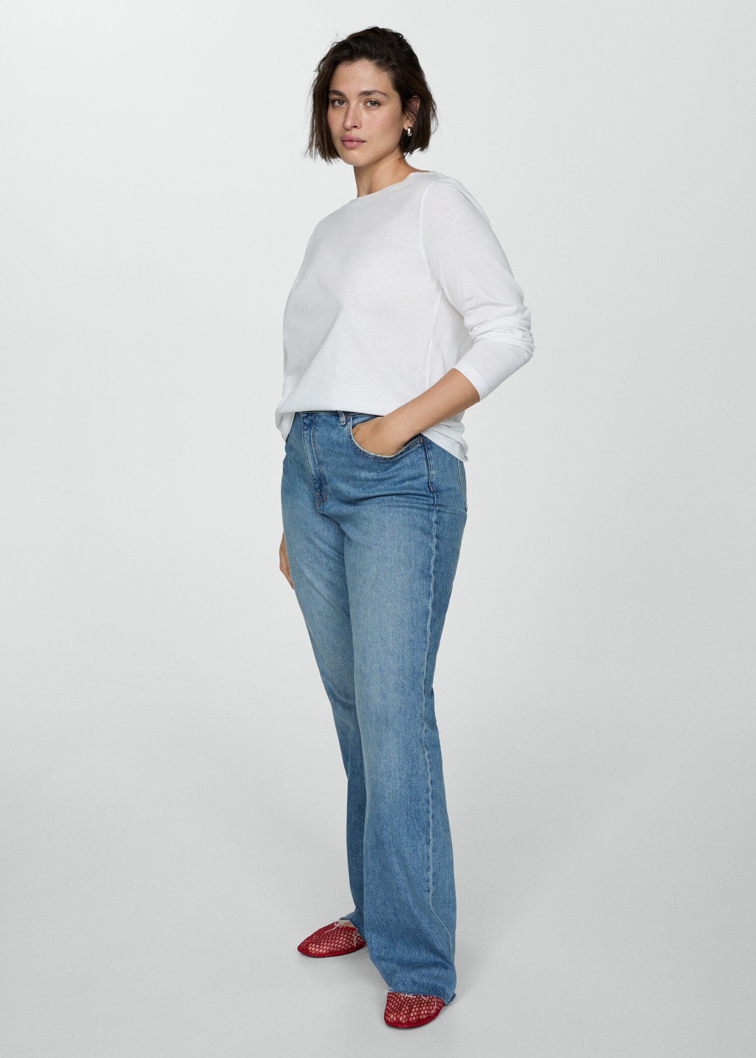 Long-sleeved boat-neck t-shirt - Details of the article 3