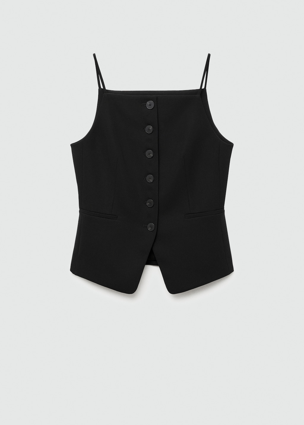 Chaleco negro mujer mango sale