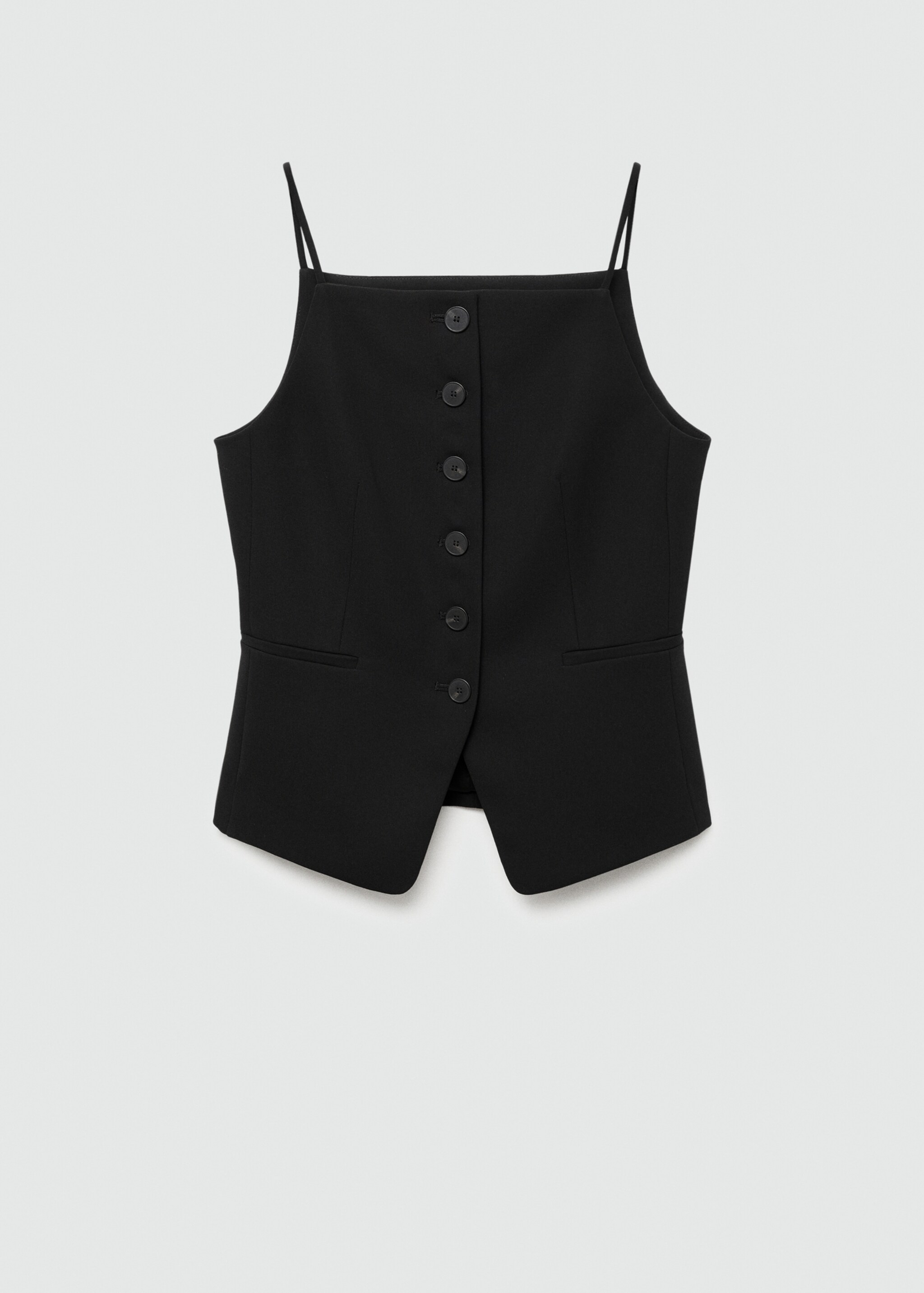 Halter-neck gilet with buttons - Article without model