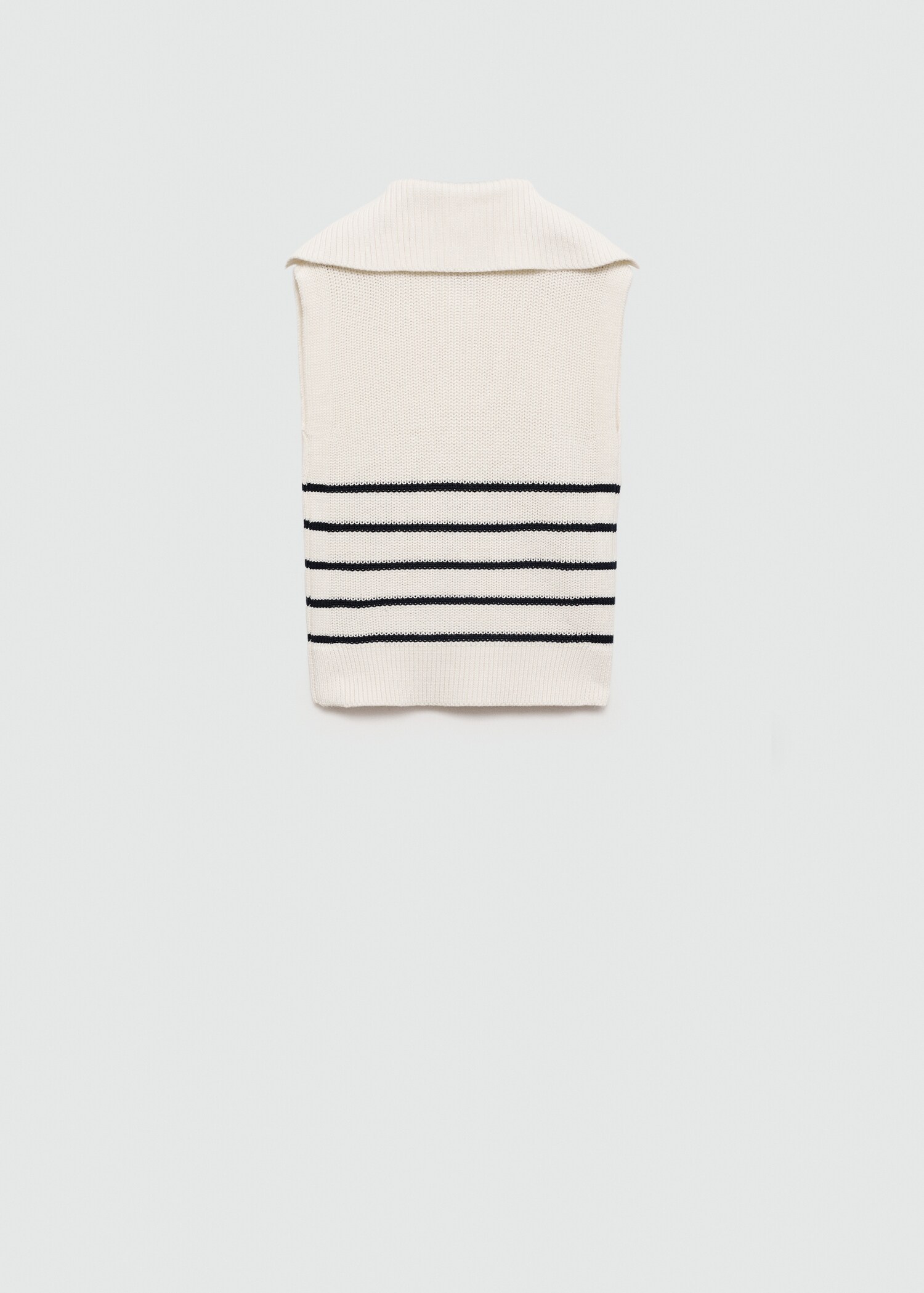 Striped knitted gilet - Reverse of the article