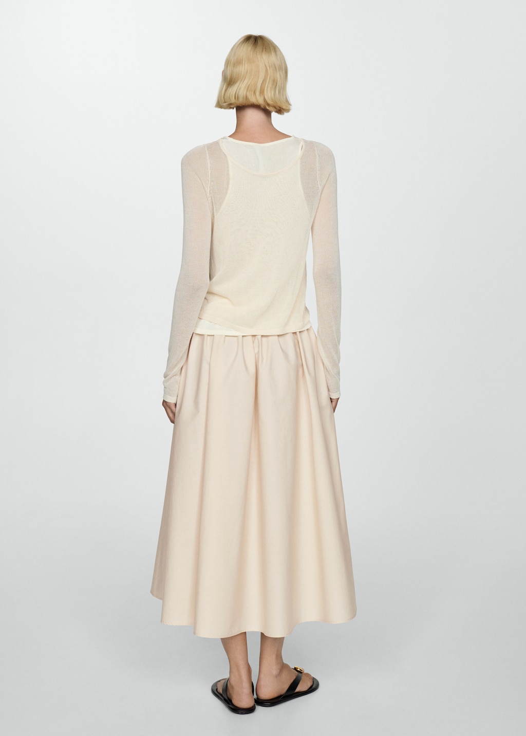 Pleated midi skirt mango online