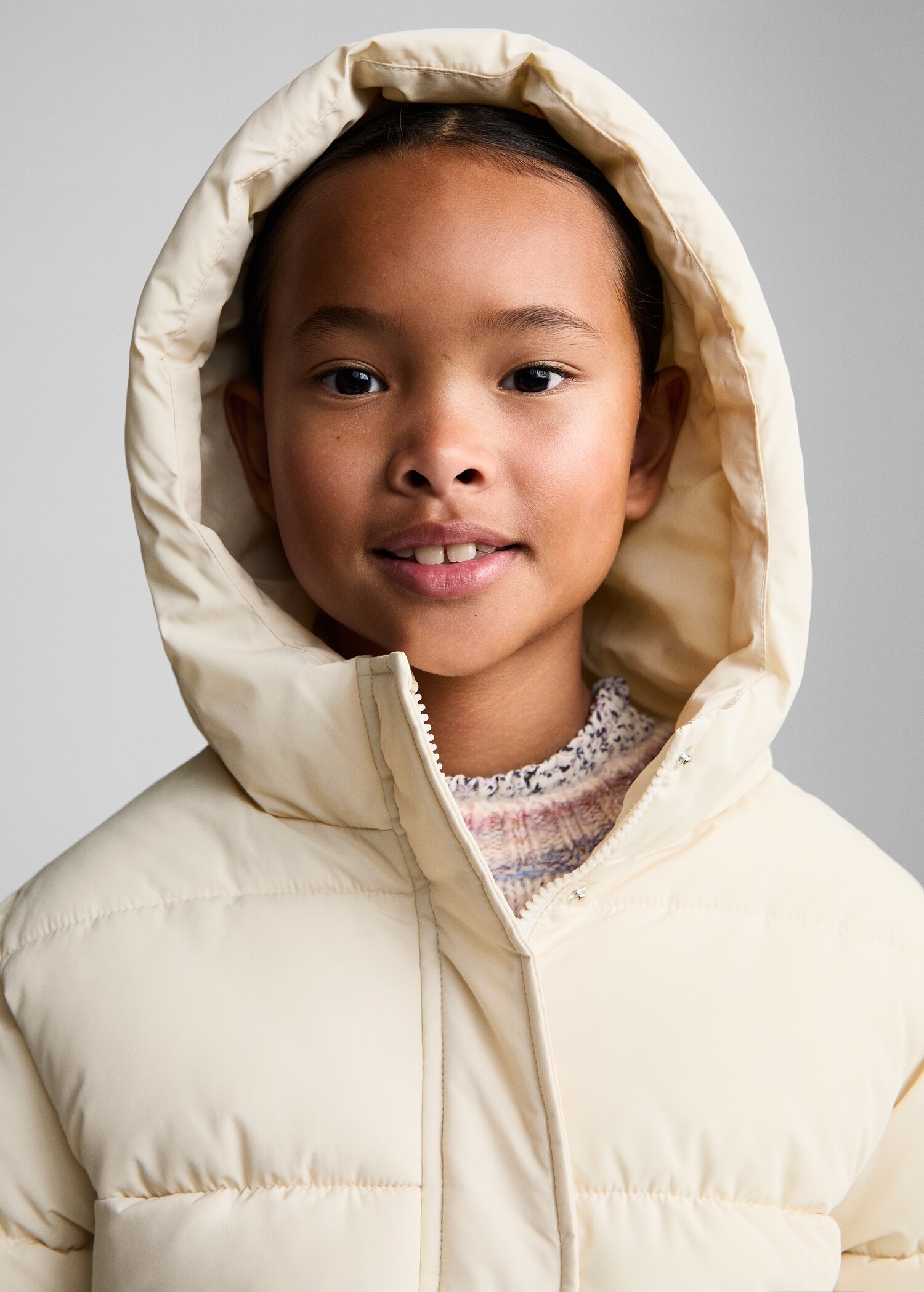 Padded anorak with shearling lining - Details of the article 1