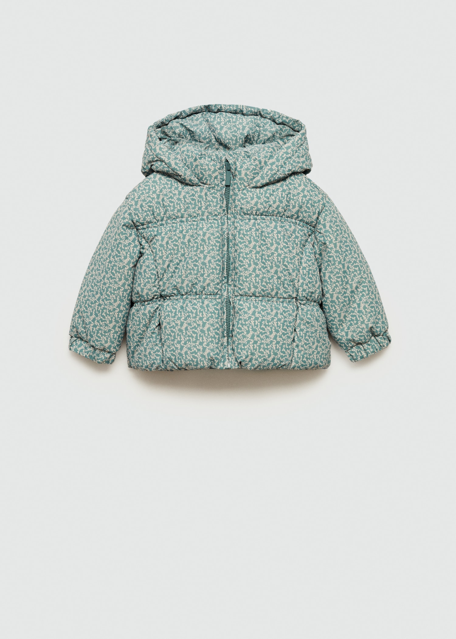 Flowers print quilted anorak - Article without model