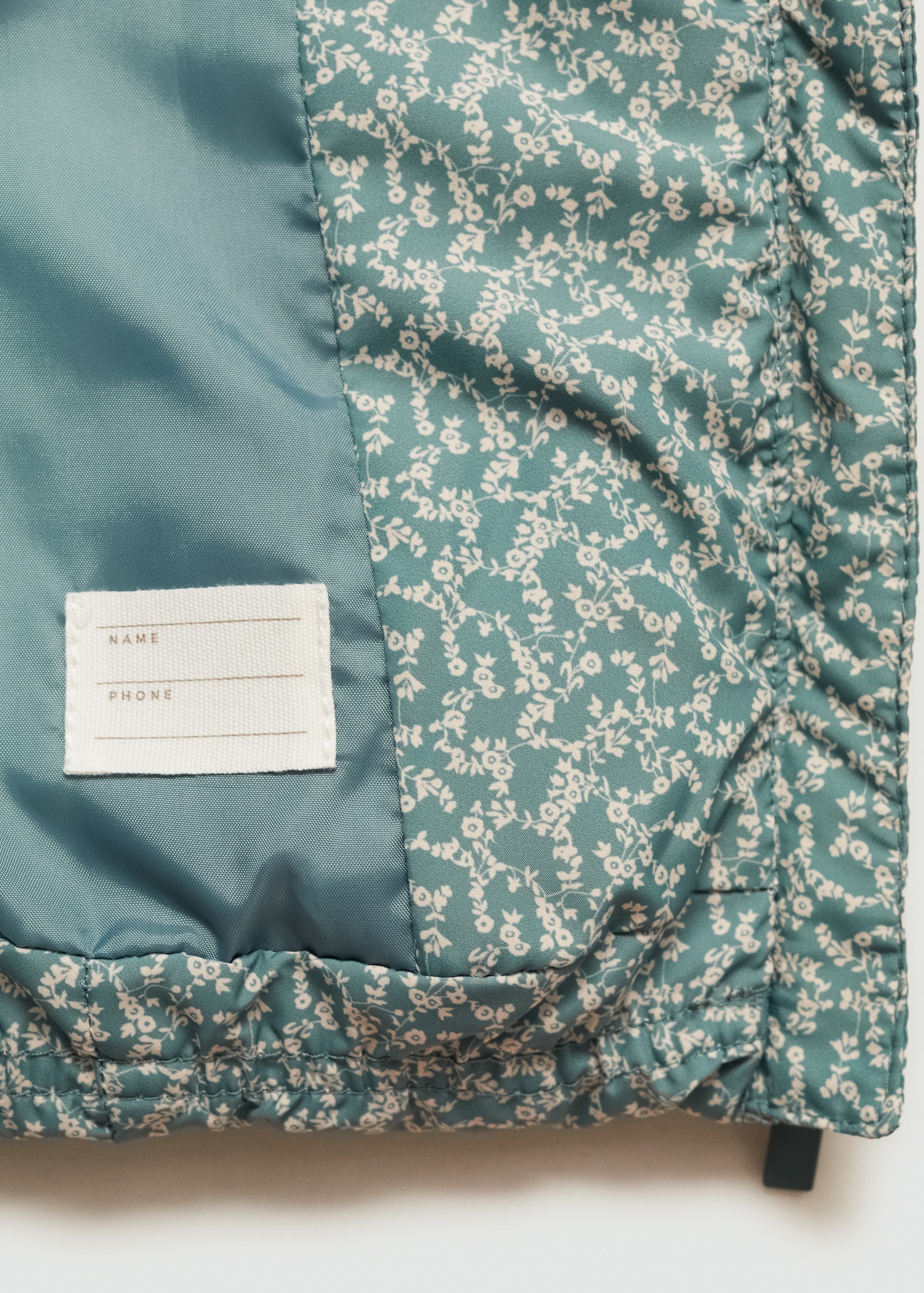 Flowers print quilted anorak - Details of the article 8