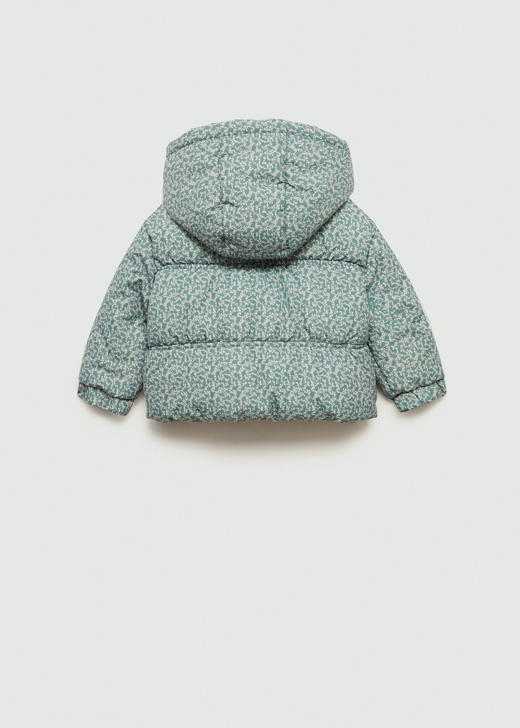 Flowers print quilted anorak