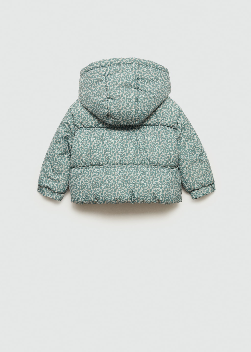 Flowers print quilted anorak