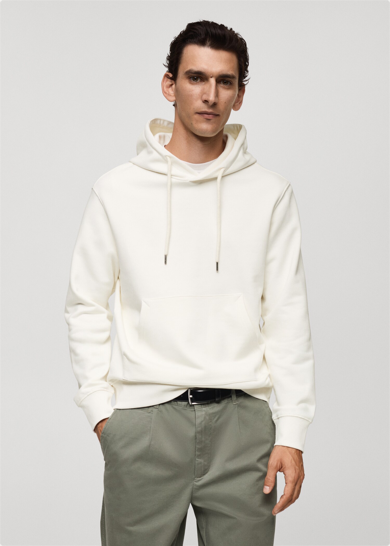 Sudadera algodón capucha regular fit - Plano medio