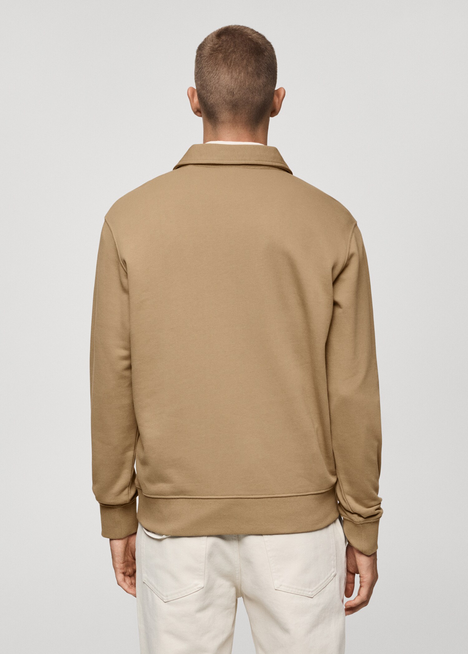 100% cotton polo sweatshirt - Reverse of the article