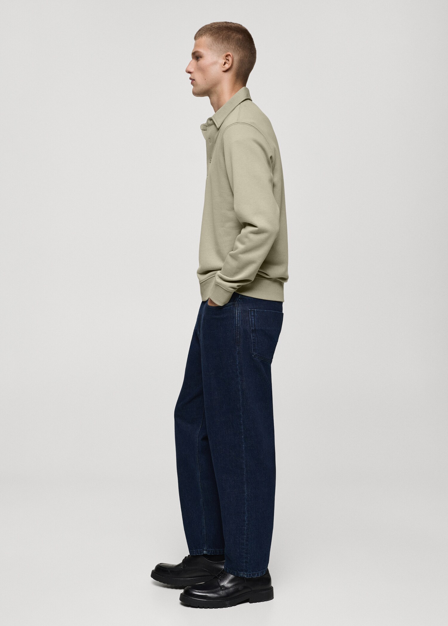 100% cotton polo sweatshirt - Details of the article 2