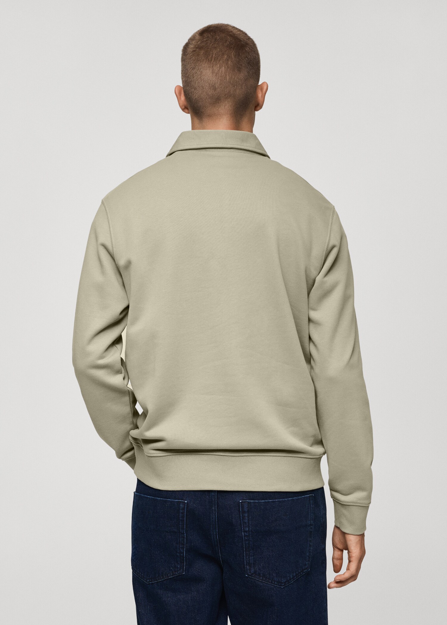 100% cotton polo sweatshirt - Reverse of the article