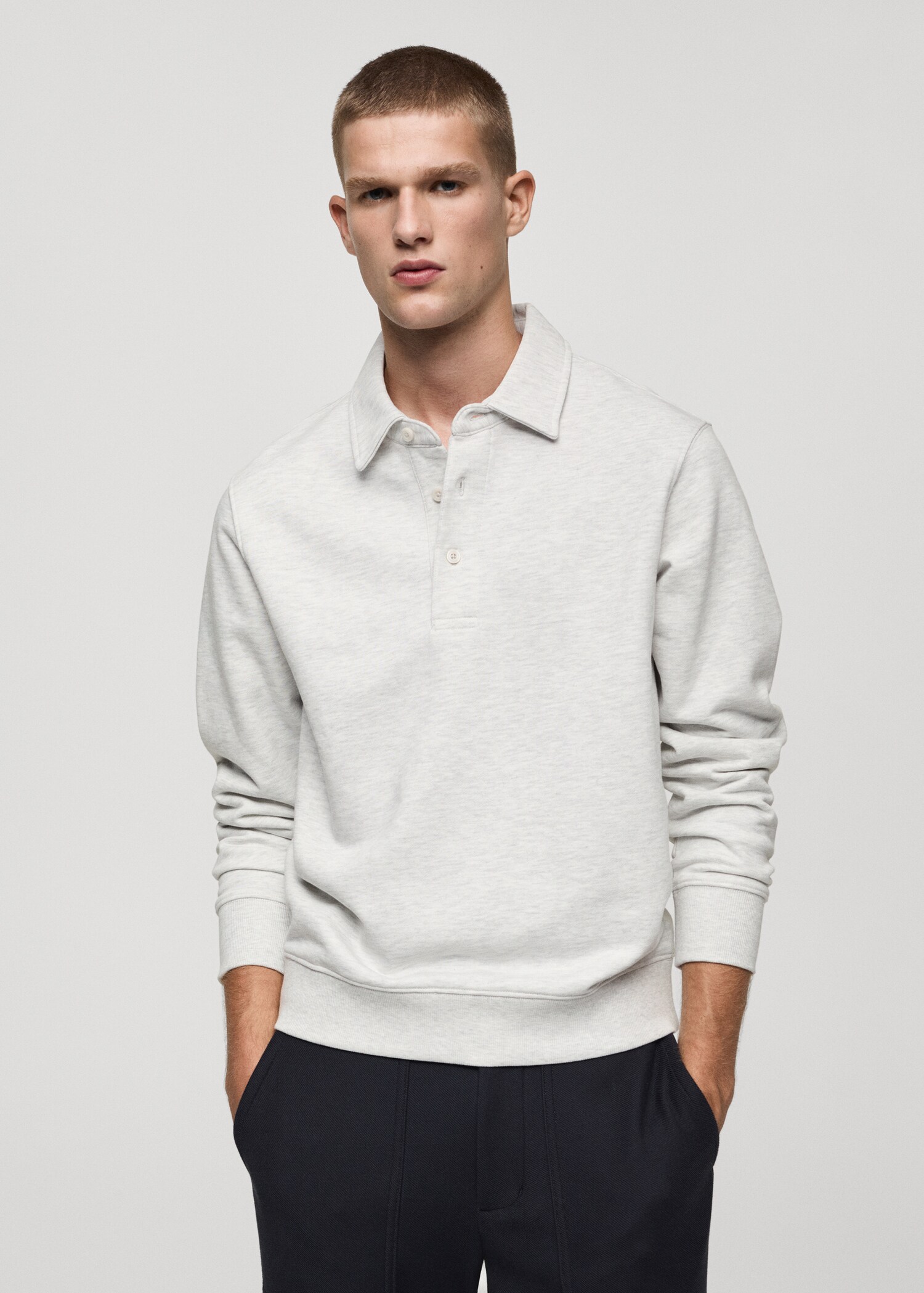 100% cotton polo sweatshirt - Medium plane
