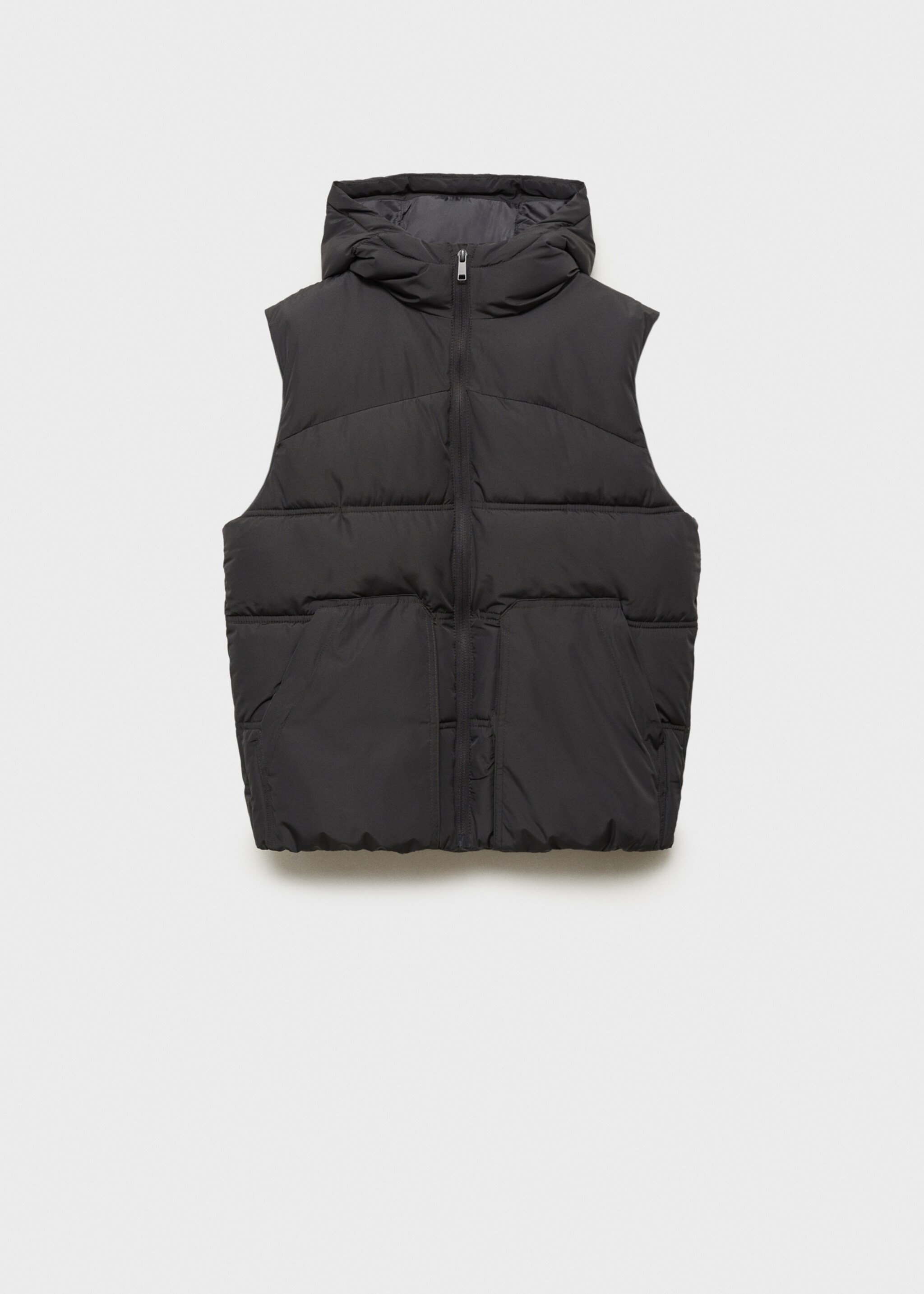 Quilted gilet with hood - Article without model