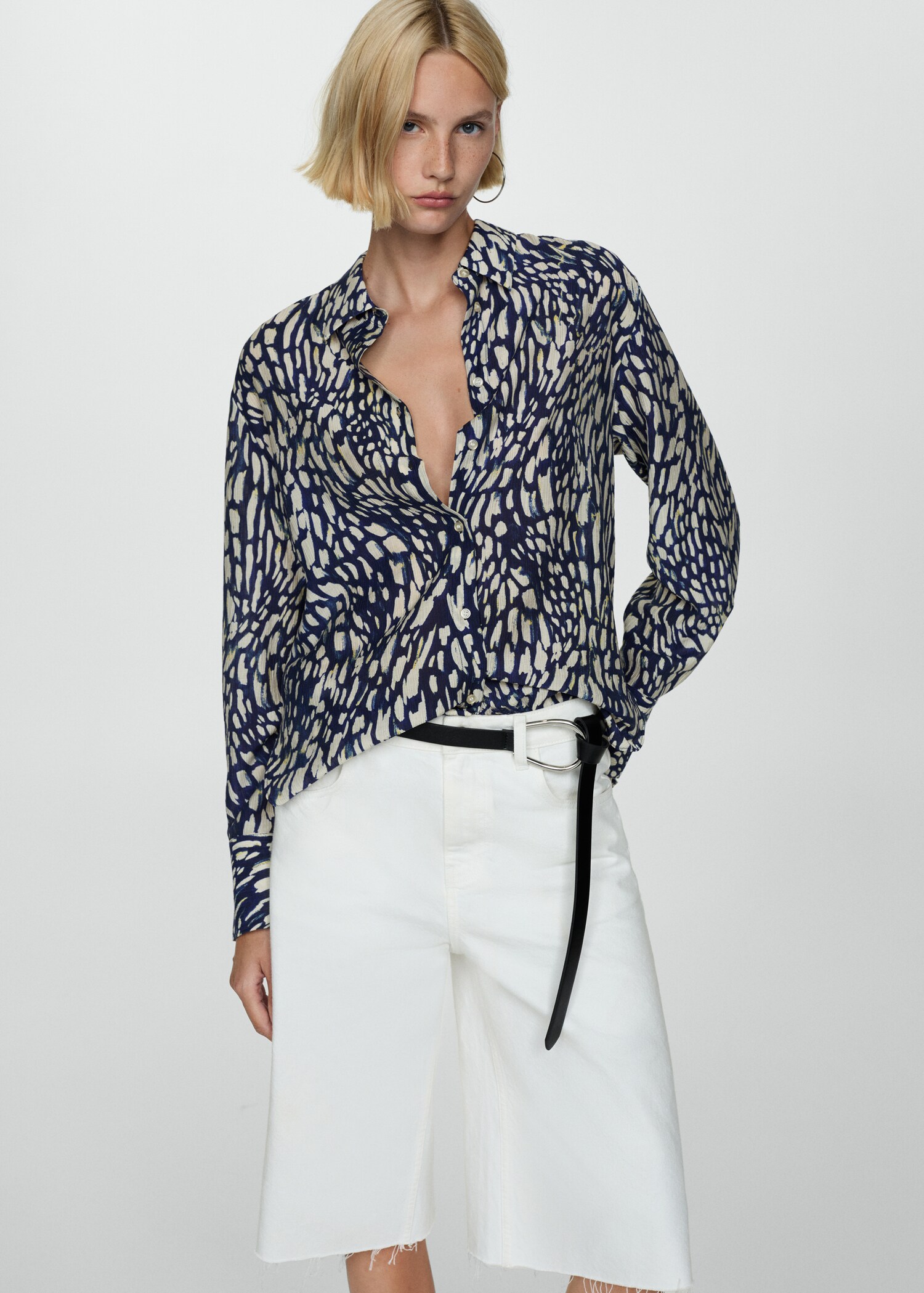 Chemise imprimée Lyocell - Plan moyen