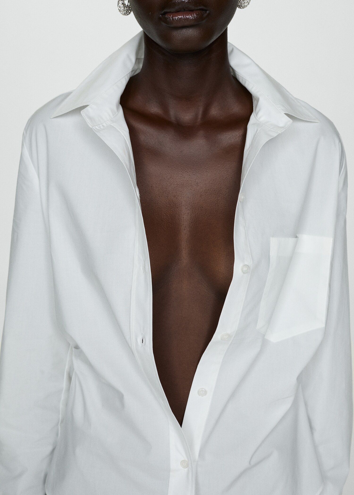 Gathered details cotton shirt - Details of the article 2