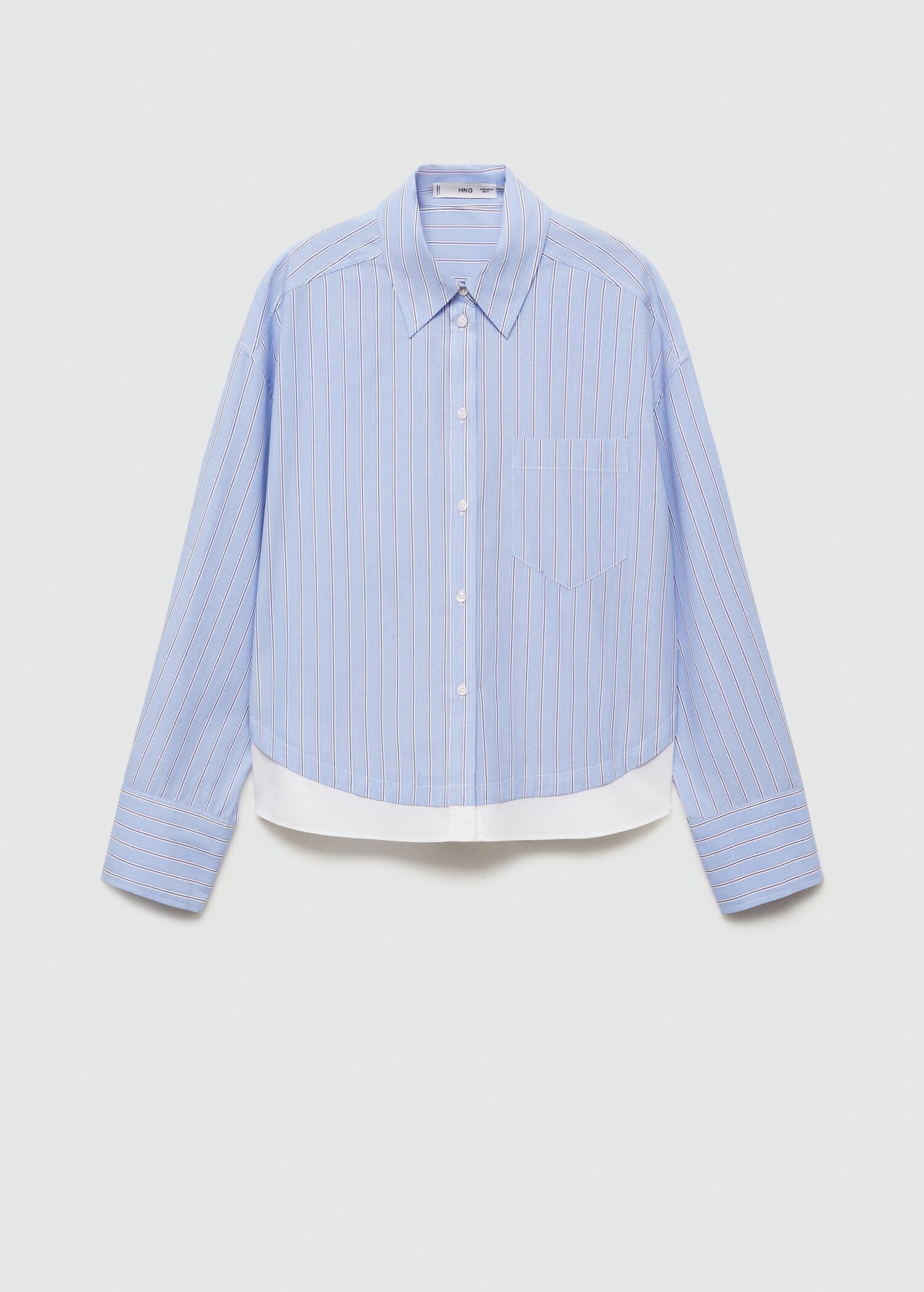 Shirt with contrasting stripes - Article without model